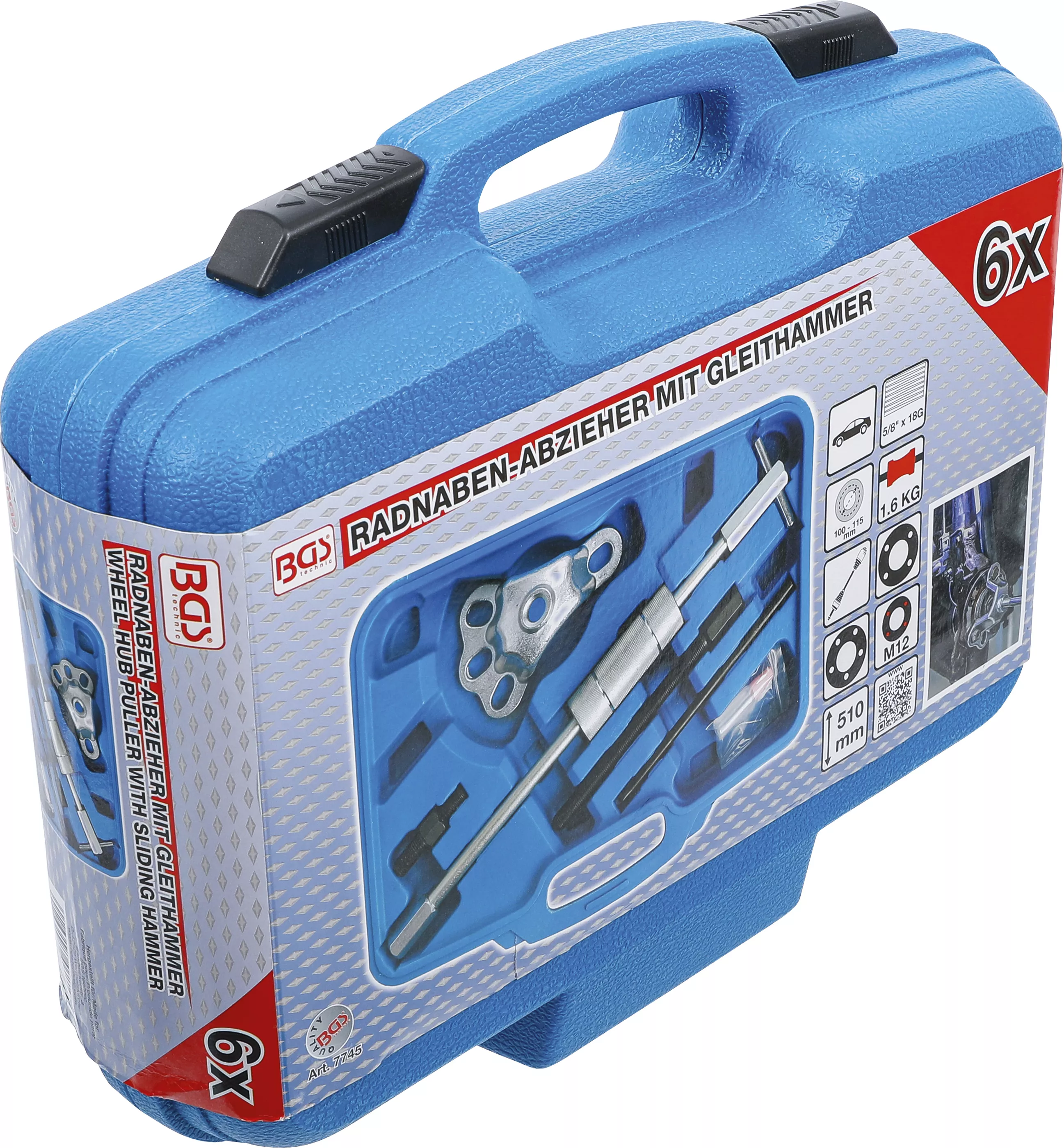 Extractor butuc roata cu Ciocan inertial | 6 piese [6]