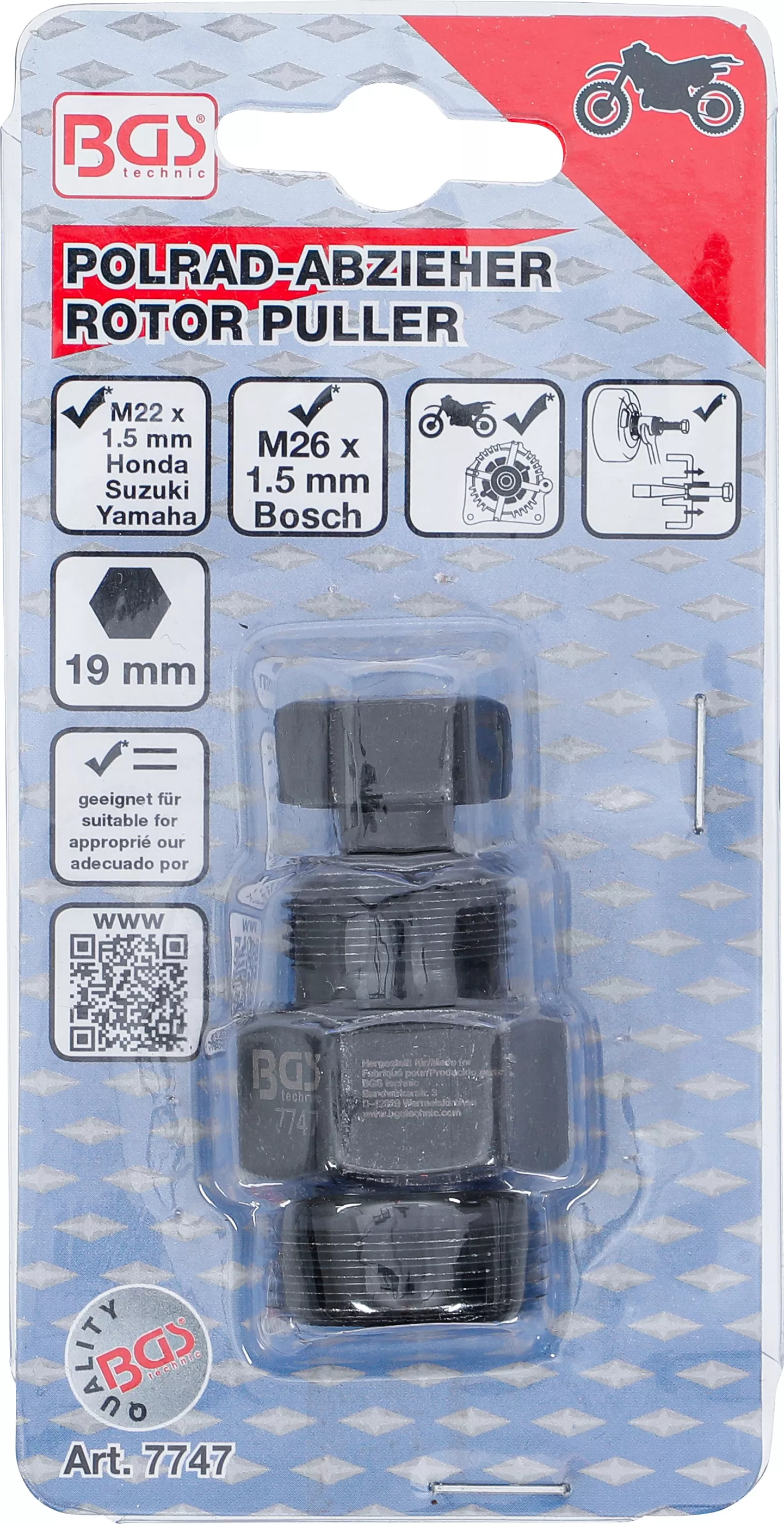 Extractor roata polara | M22 x 1,5 / M26 x 1,5 mm [5]