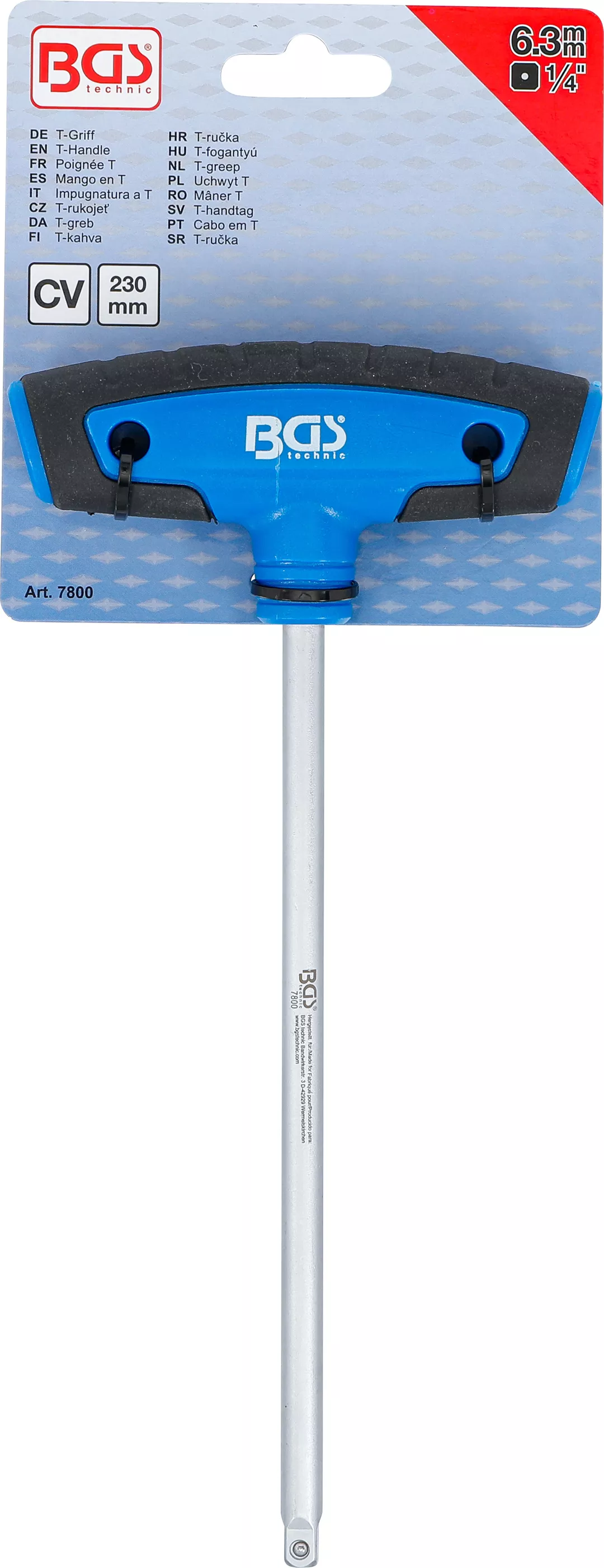 Maner T | 6,3 mm (1/4") | 230 mm [4]