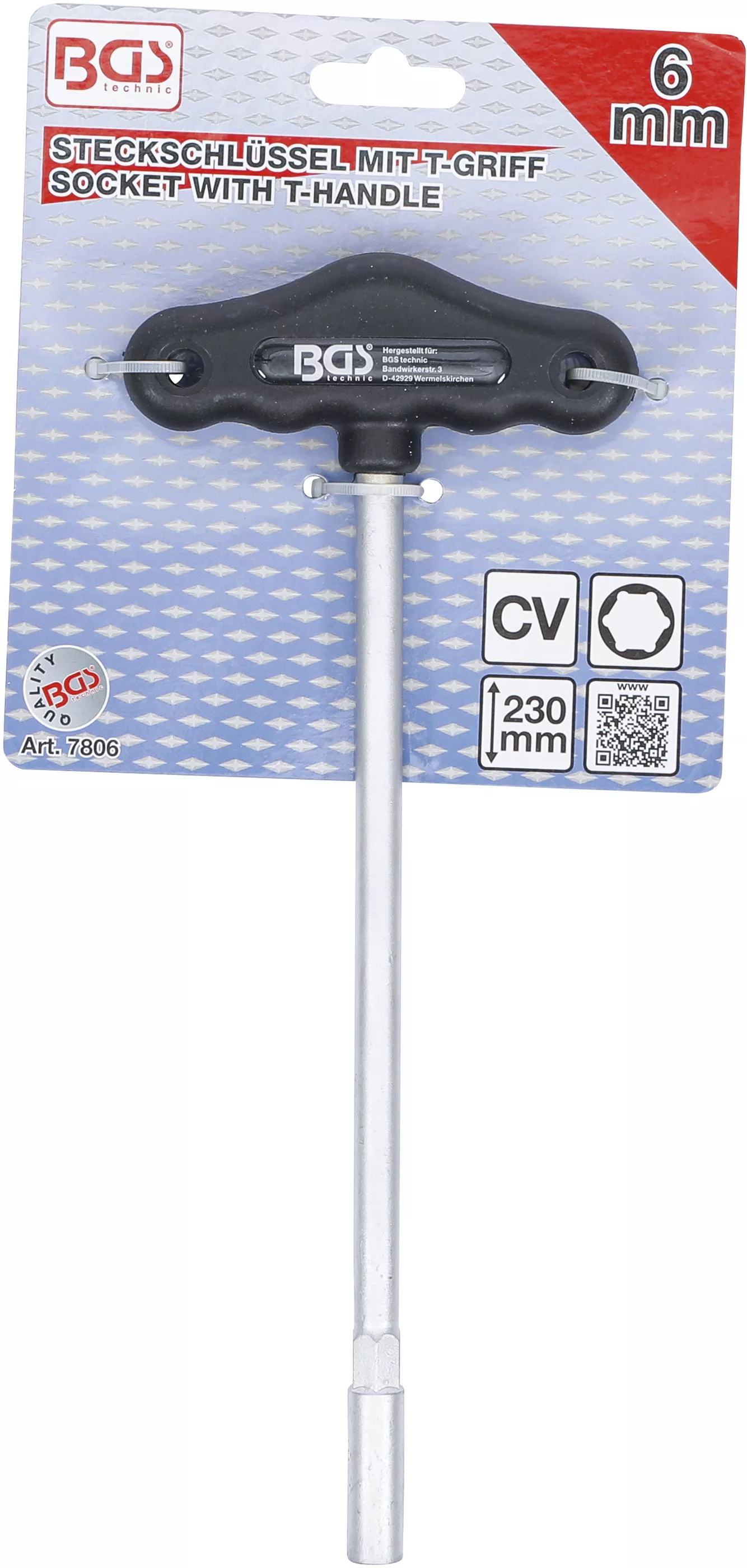 Cheie tubulara cu maner T, 6 colturi | 6 mm [4]