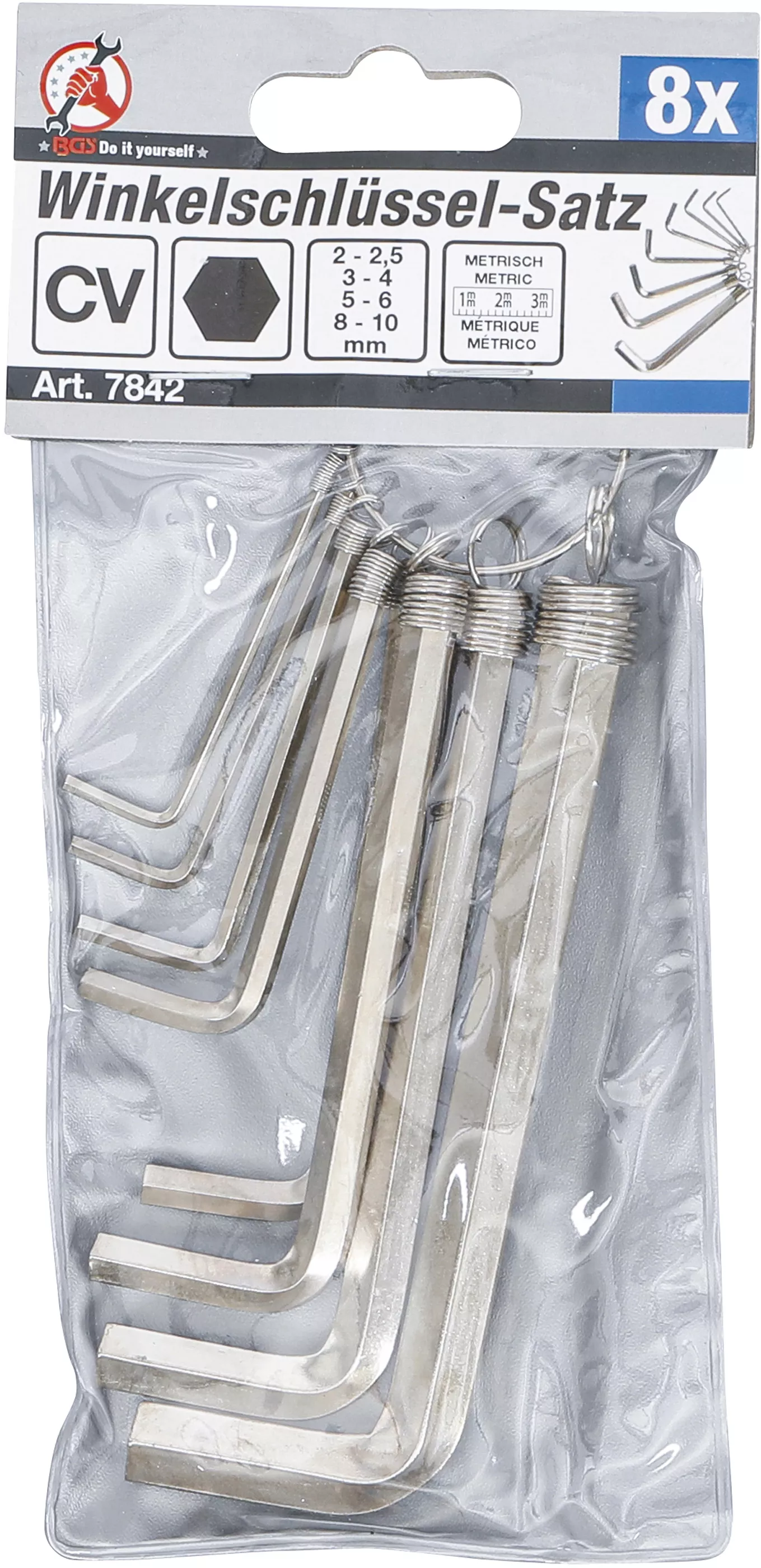 Set chei tip L | hexagon interior 2 - 10 mm | 8 piese [3]