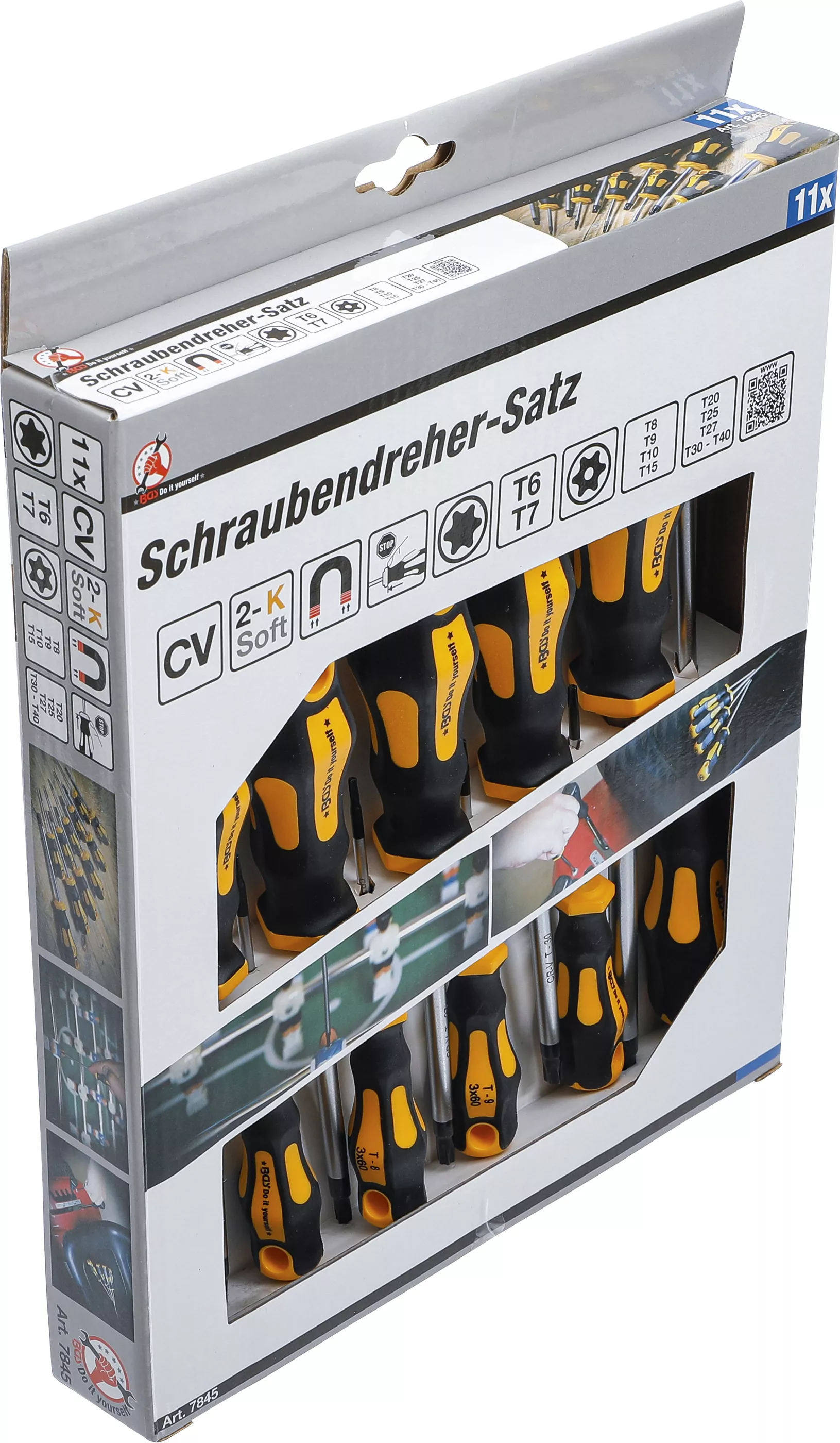 Set surubelnite | Profil T (pentru Torx) cu gaura | T6 - T40 | 11 piese [3]