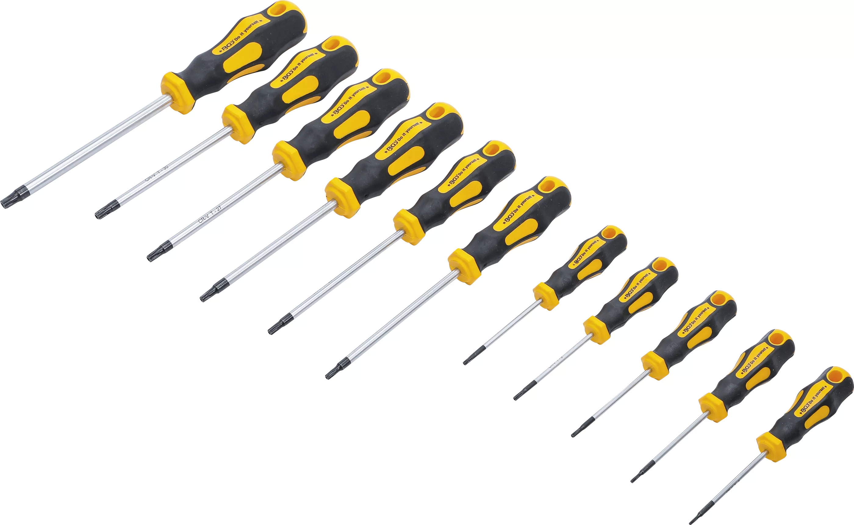 Set surubelnite | Profil T (pentru Torx) cu gaura | T6 - T40 | 11 piese [1]