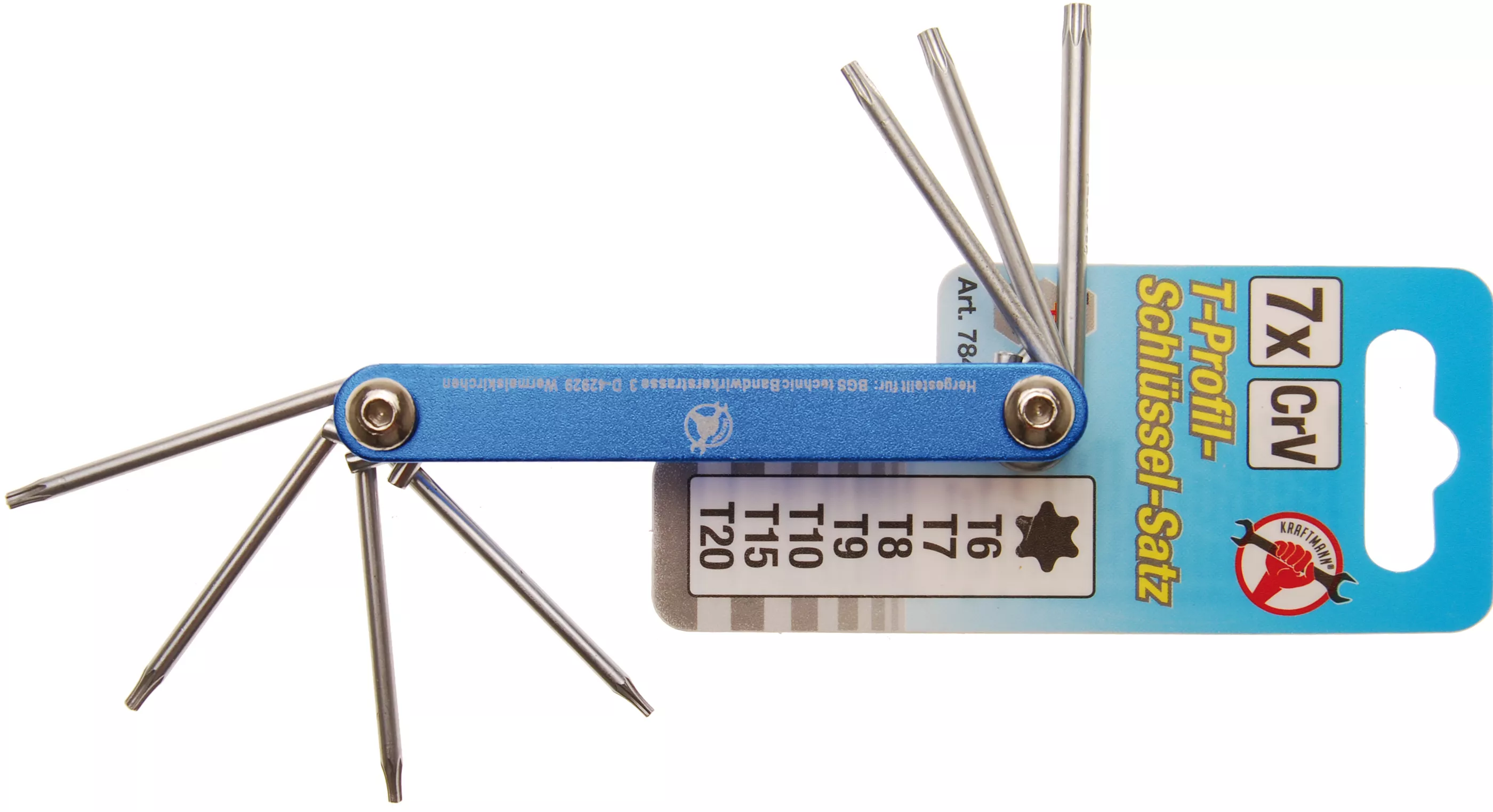 Cheie rabatabila | Profil T (pentru Torx) T6 - T20 | 7 piese [1]