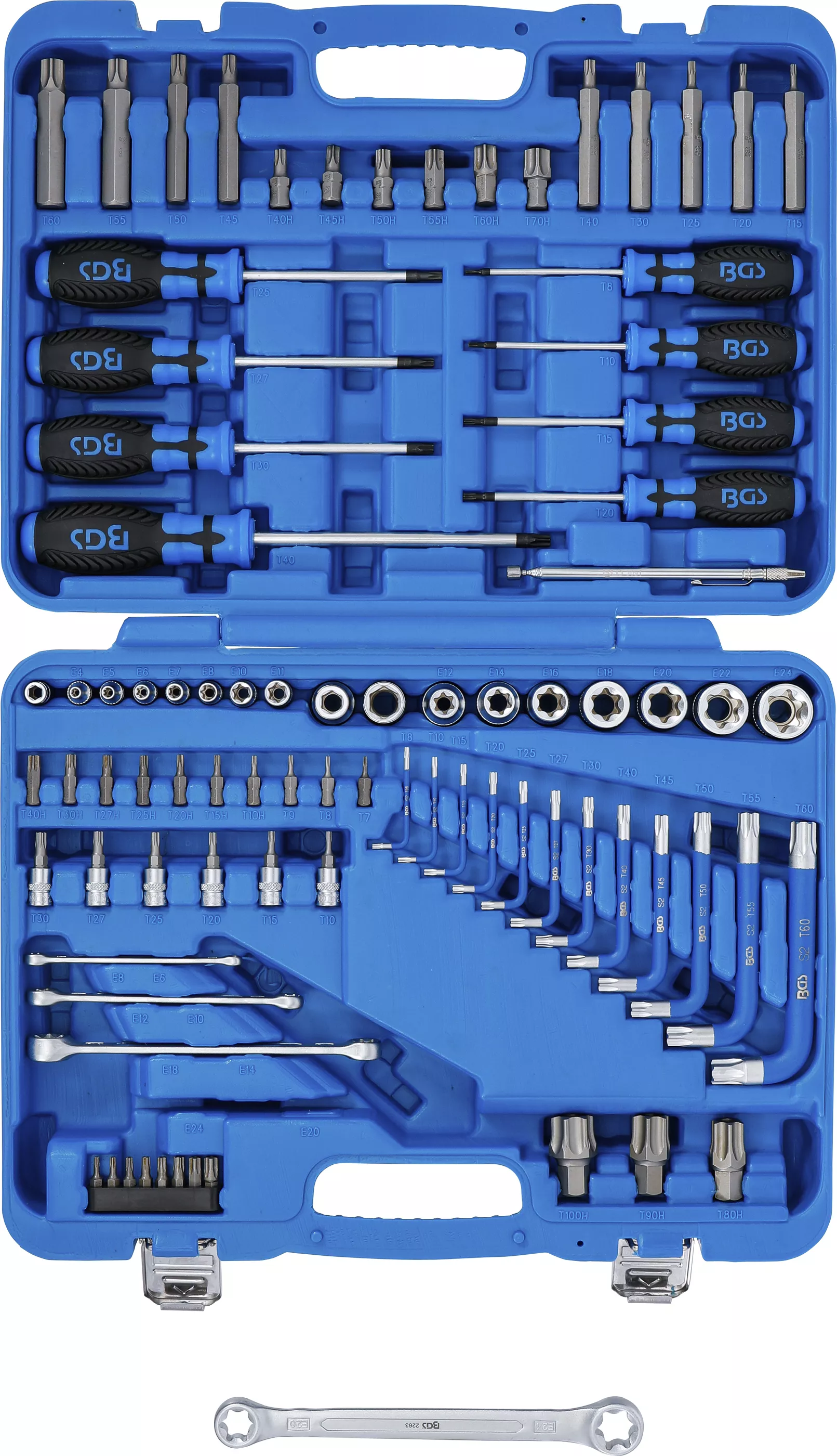 Sortiment unelte | 6,3 mm (1/4") + 12,5 mm (1/2") | Profil E / Profil T (pentru Torx) | 84 piese [7]