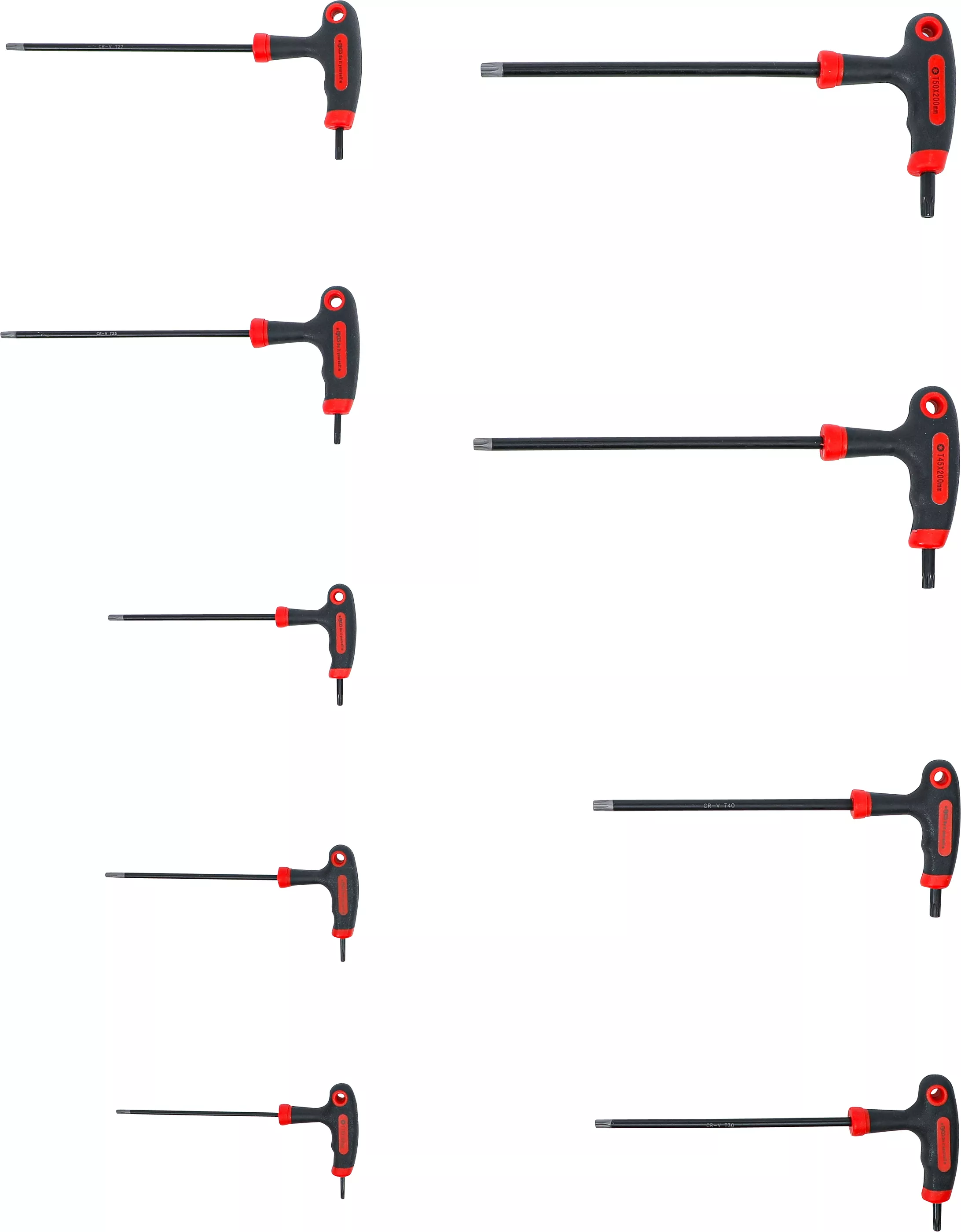 Set surubelnite cu maner T si lama laterala | Profil T (pentru Torx) cu alezaj | T10 - T50 | 9 piese [6]