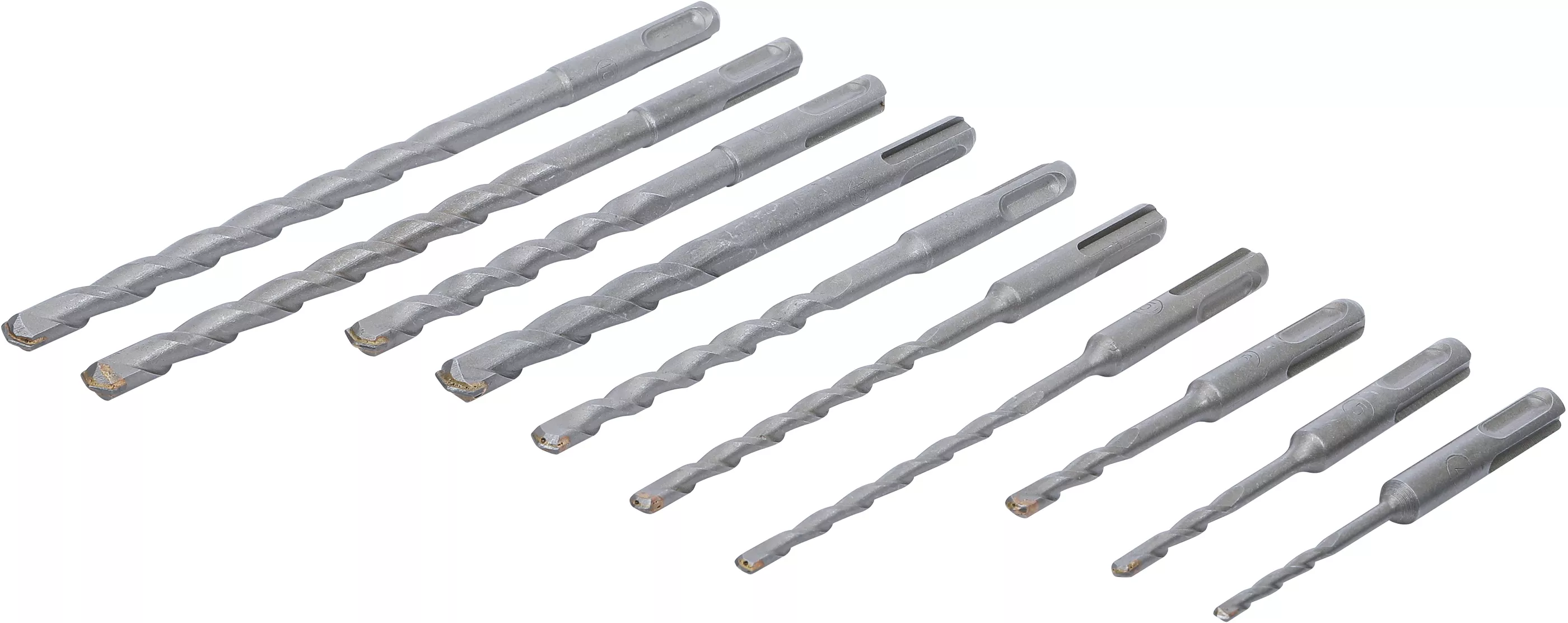 Set burghie percutoare | tija SDS, Varfuri din carburi metalice | 4 - 12 mm | 56 piese [2]