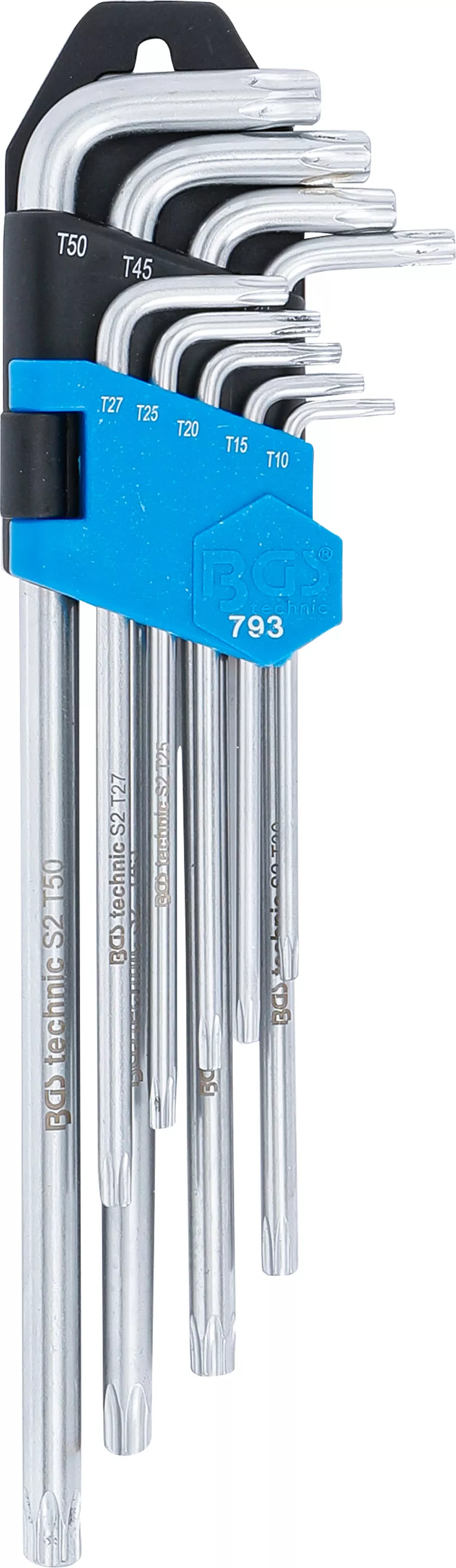 Set chei tip L | extra lungi | Profil T (pentru Torx) T10 - T50 | 9 piese [2]