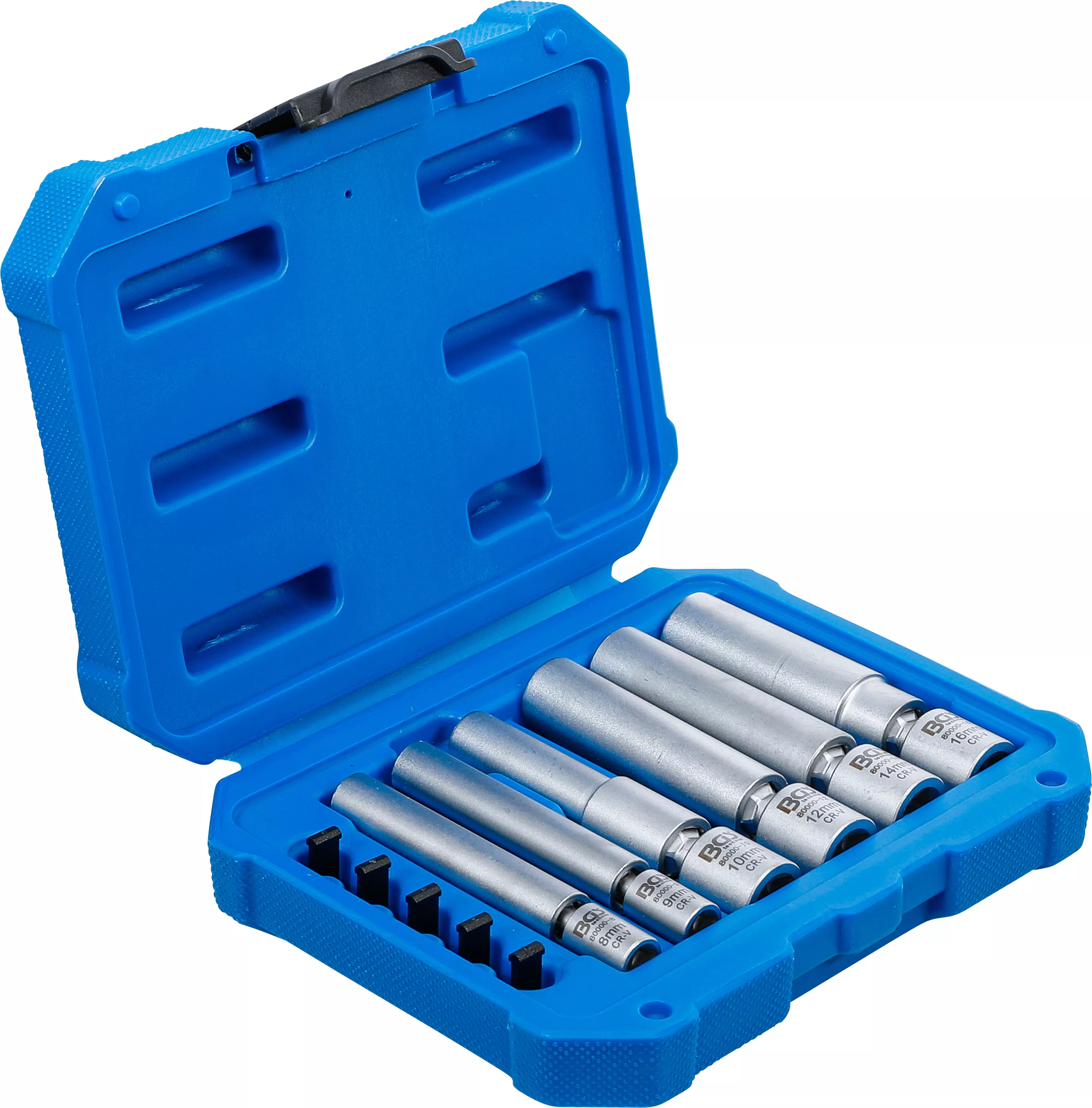 Set cap cheie articulata pentru bujii cu incandescenta si cu scanteie | Actionare patrat interior 6,3 mm (1/4") / 10 mm (3/8") | 8 - 9 - 10 - 12 - 14 - 16 mm | 11 piese [2]