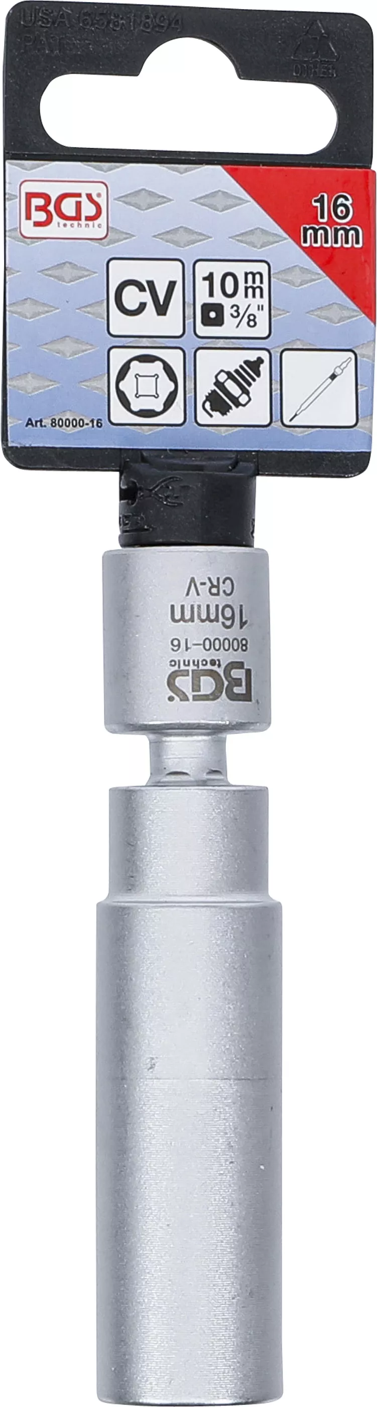 Cap cheie articulata pentru bujii cu incandescenta si cu scanteie | 10 mm (3/8") | 16 mm [4]
