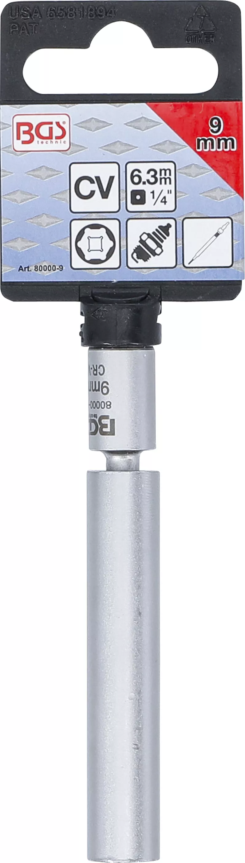 Cap cheie articulata pentru bujii cu incandescenta si cu scanteie | 6,3 mm (1/4") | 9 mm [4]