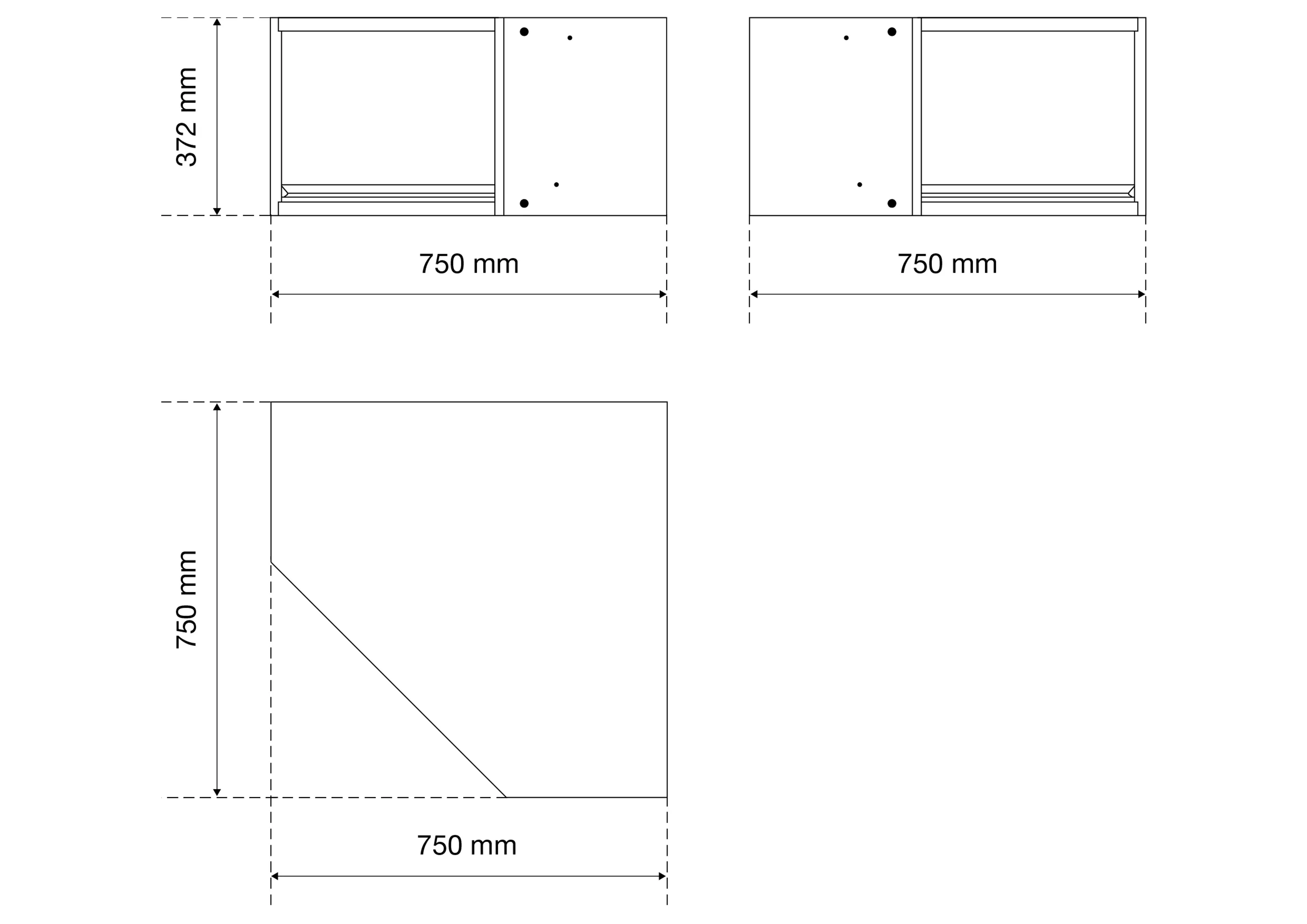 Dulap suspendat | cu clapa frontala | element de colt [2]