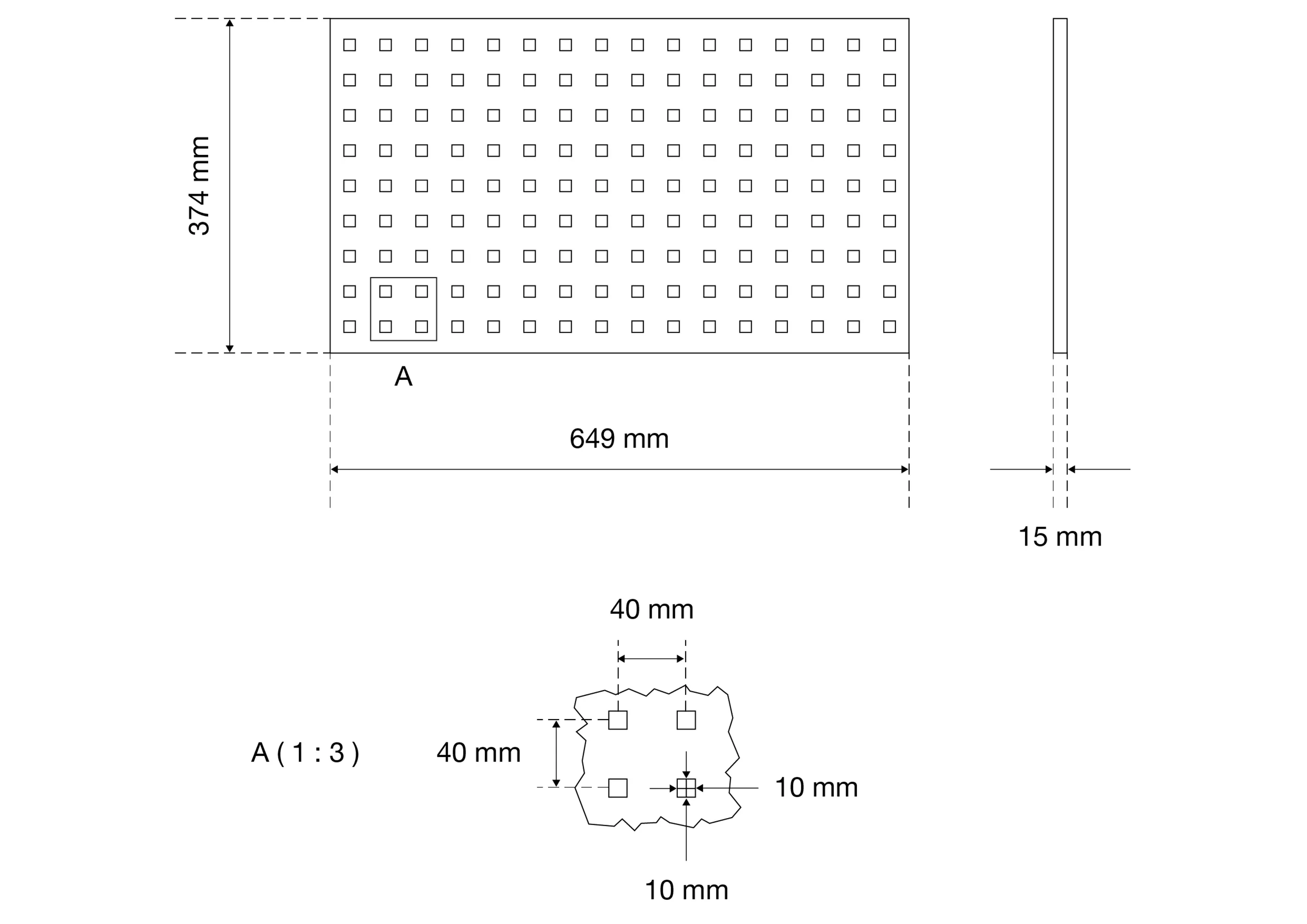 Placa de perete perforata | versiune standard | pentru sistem dulapuri de perete [2]