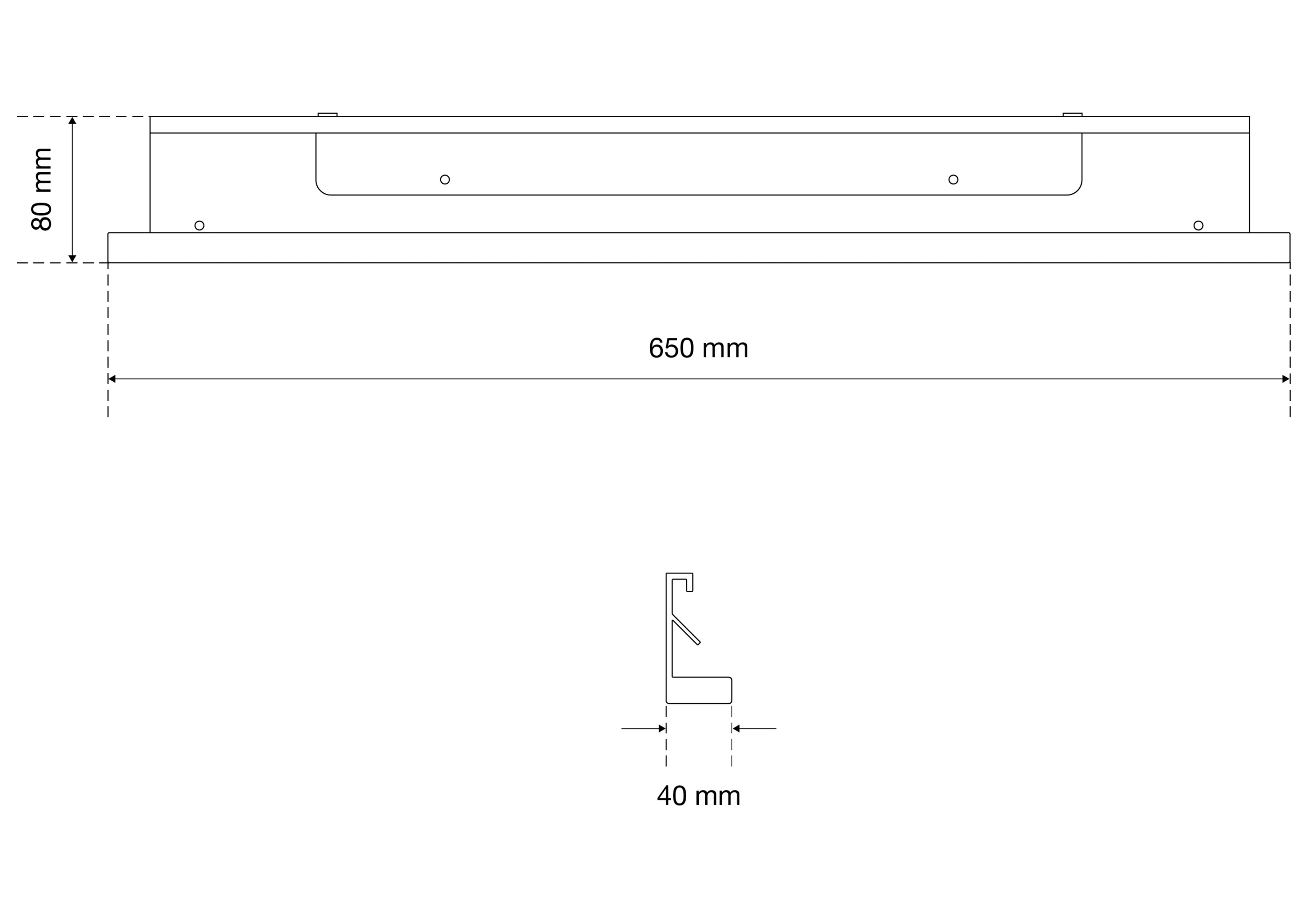 Capac de protectie pentru iluminare | pentru elemente LED | 650 mm [2]