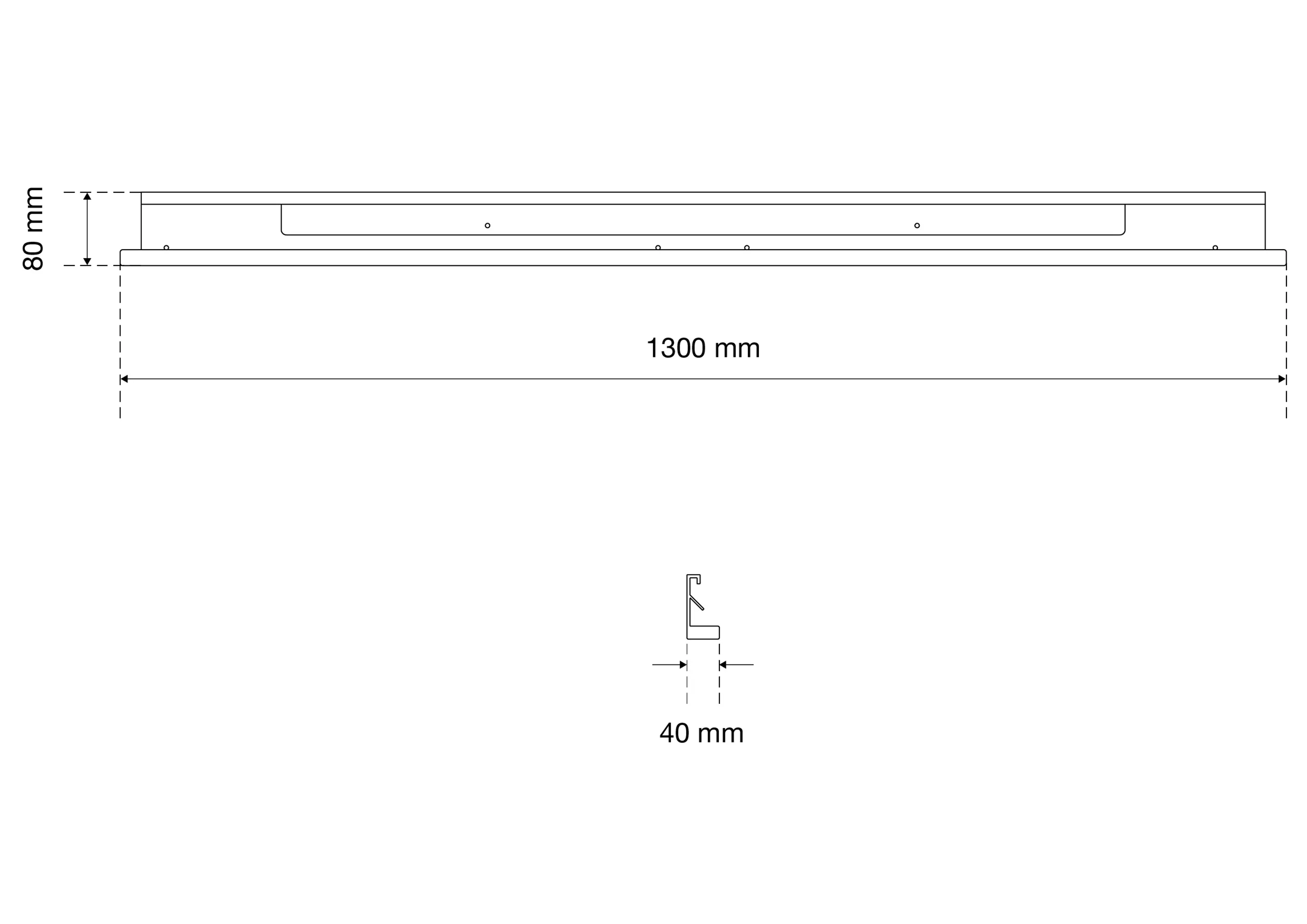 Capac de protectie pentru iluminare | pentru elemente LED | 1300 mm [2]