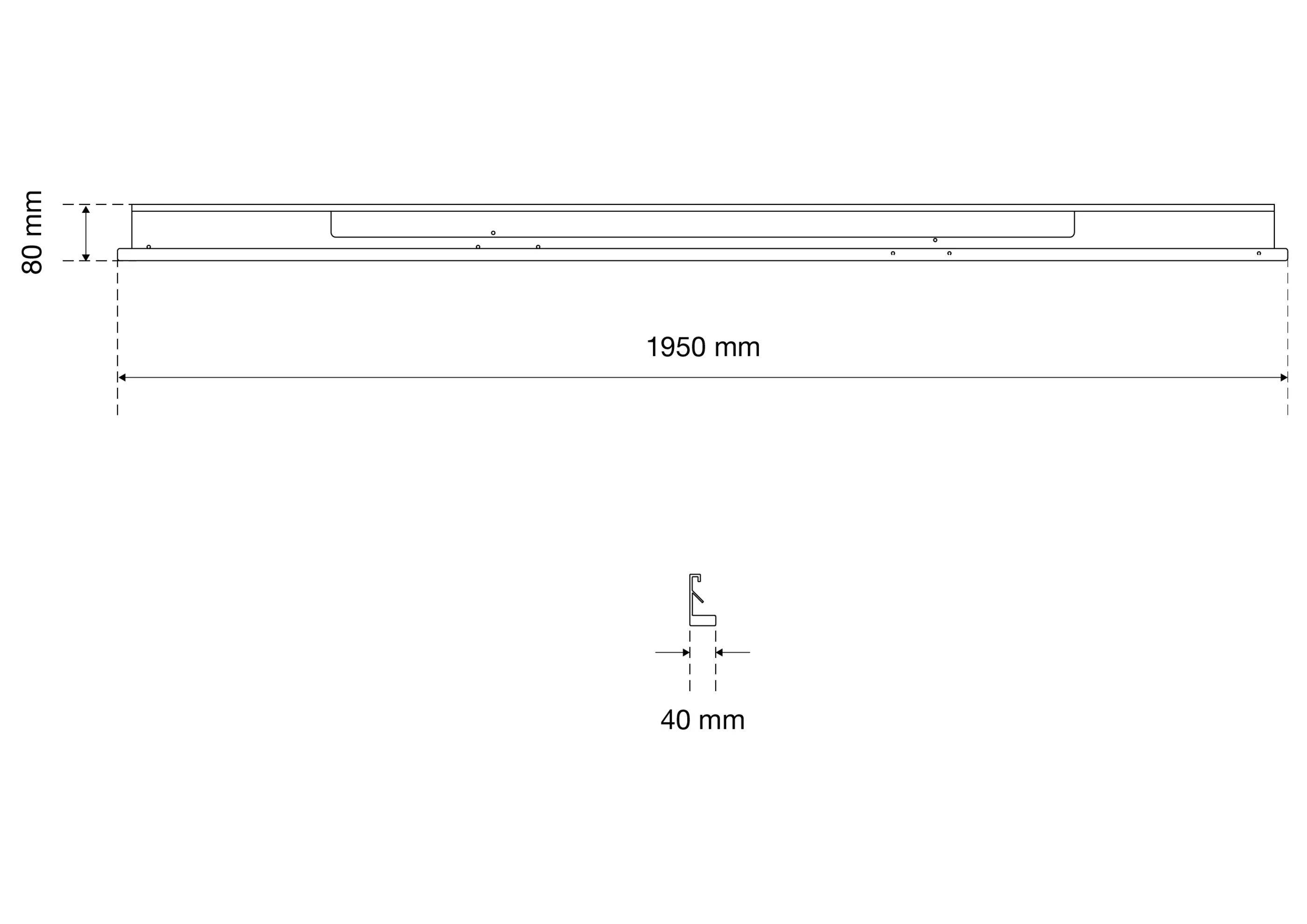 Capac de protectie pentru iluminare | pentru elemente LED | 1950 mm [2]