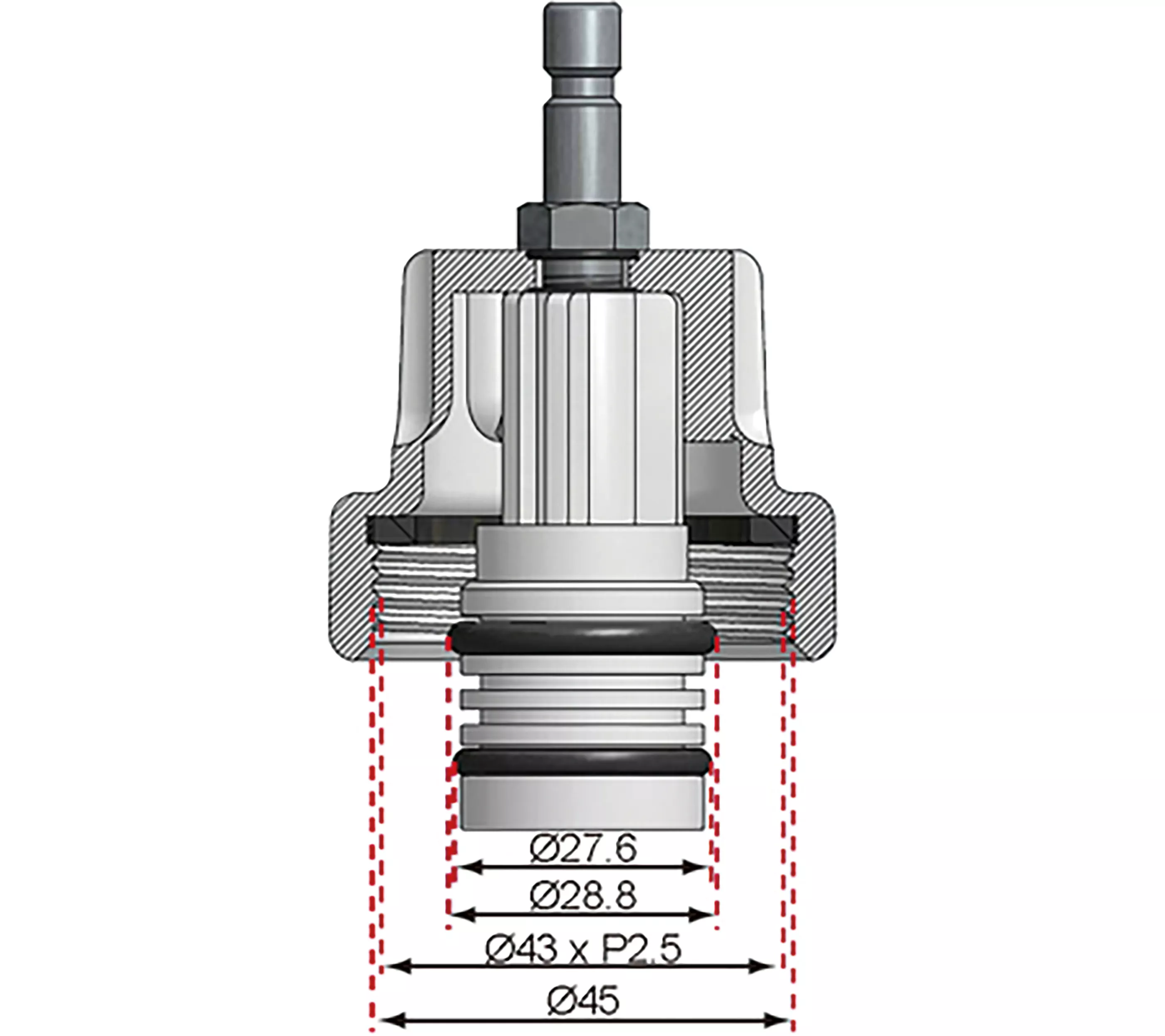 Adaptor Nr. 16 pentru BGS 8027, 8098 | pentru Mercedes-Benz [2]