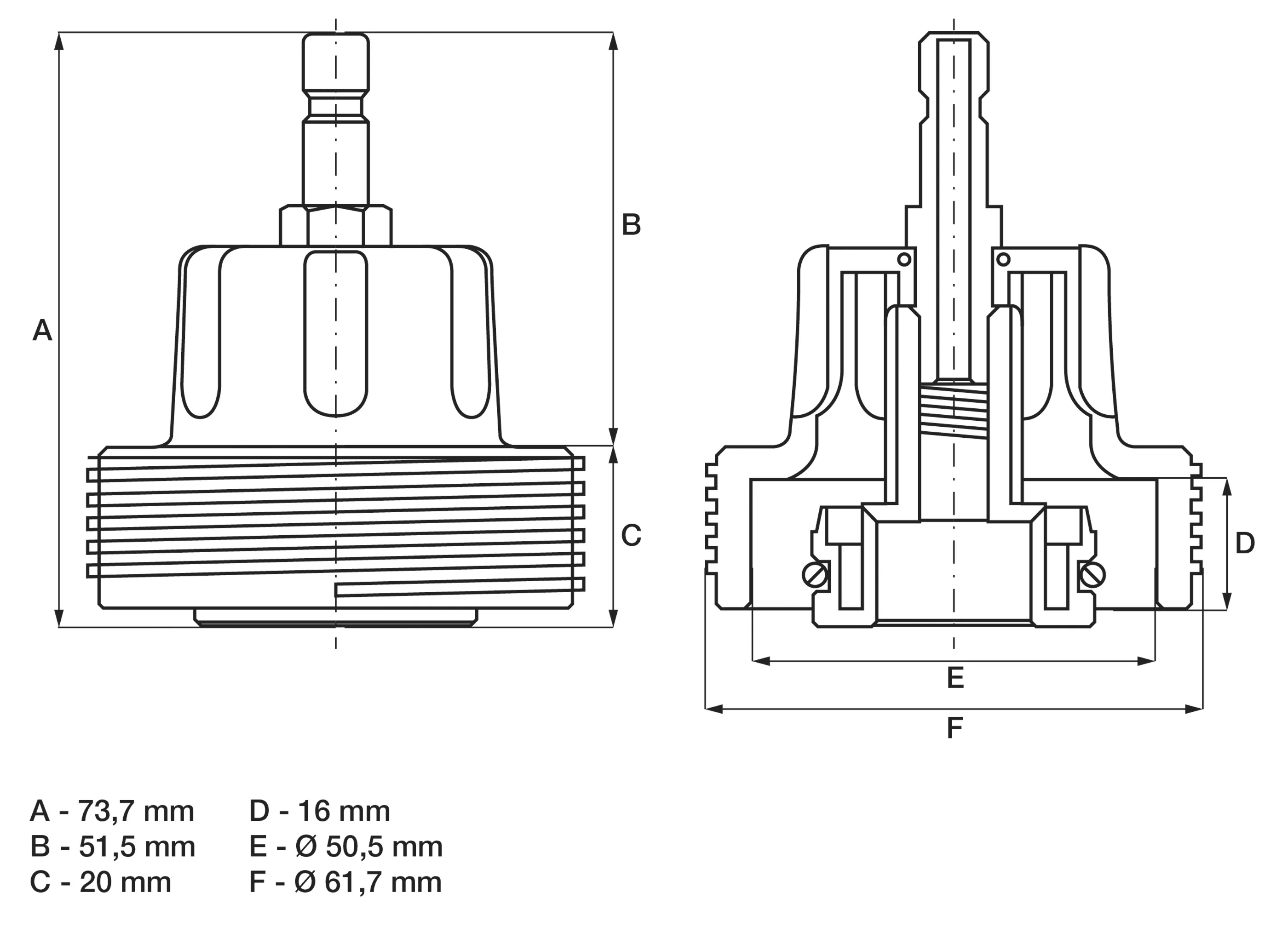 Adaptor Nr. 23 pentru BGS 8027, 8098 | pentru VAG [3]