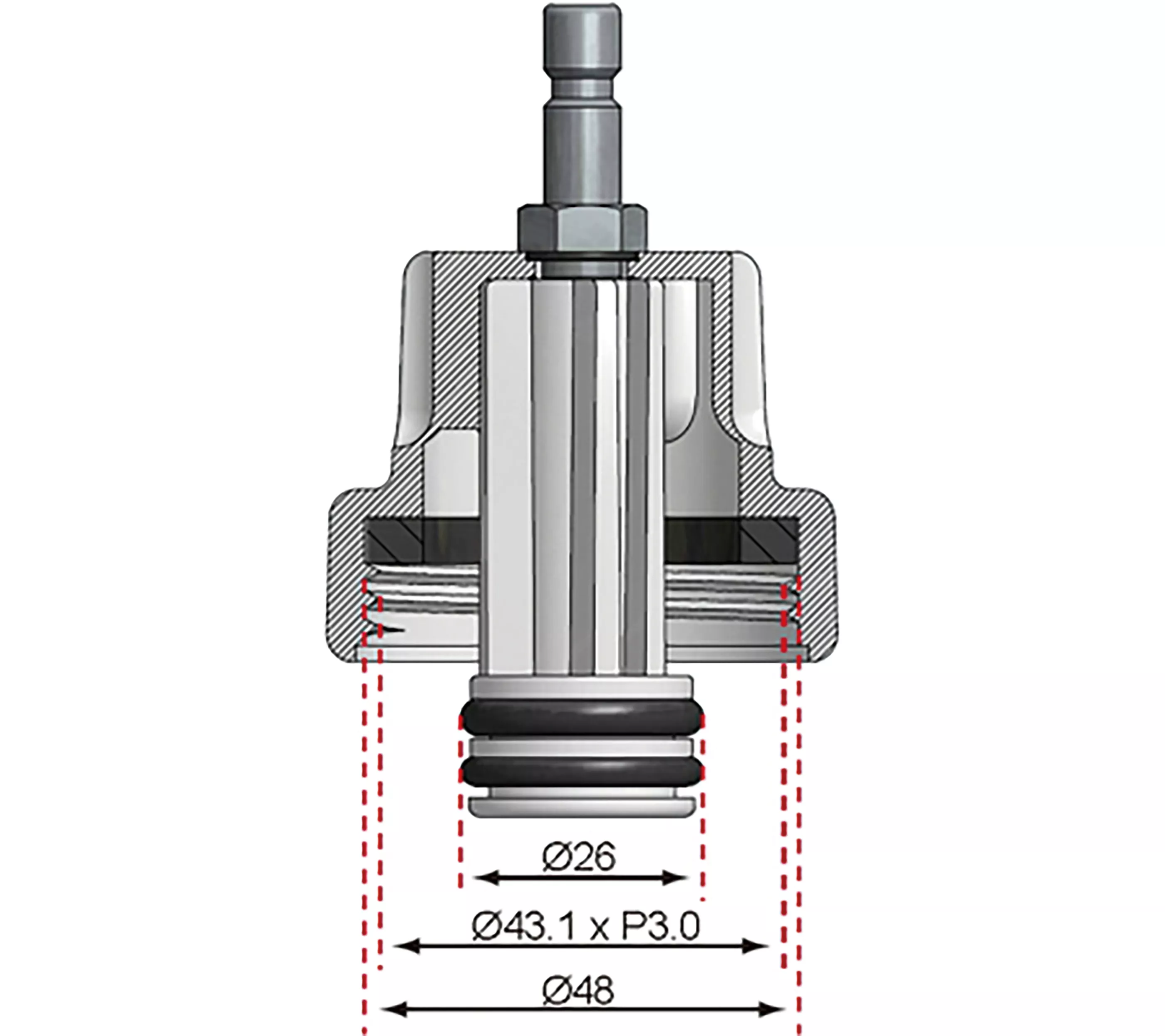Adaptor Nr. 7 pentru BGS 8027, 8098 | pentru Alfa Romeo, Citroen, Fiat, Mini, Peugeot, Renault, Saab [4]