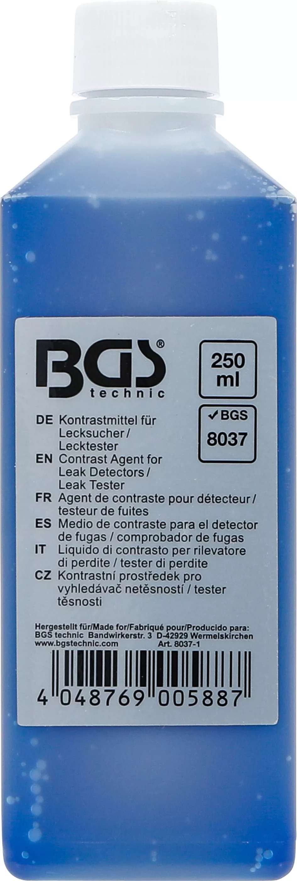 Agent de contrast pentru detector de scurgeri / tester scurgeri | 250 ml | pentru BGS 8037 [3]