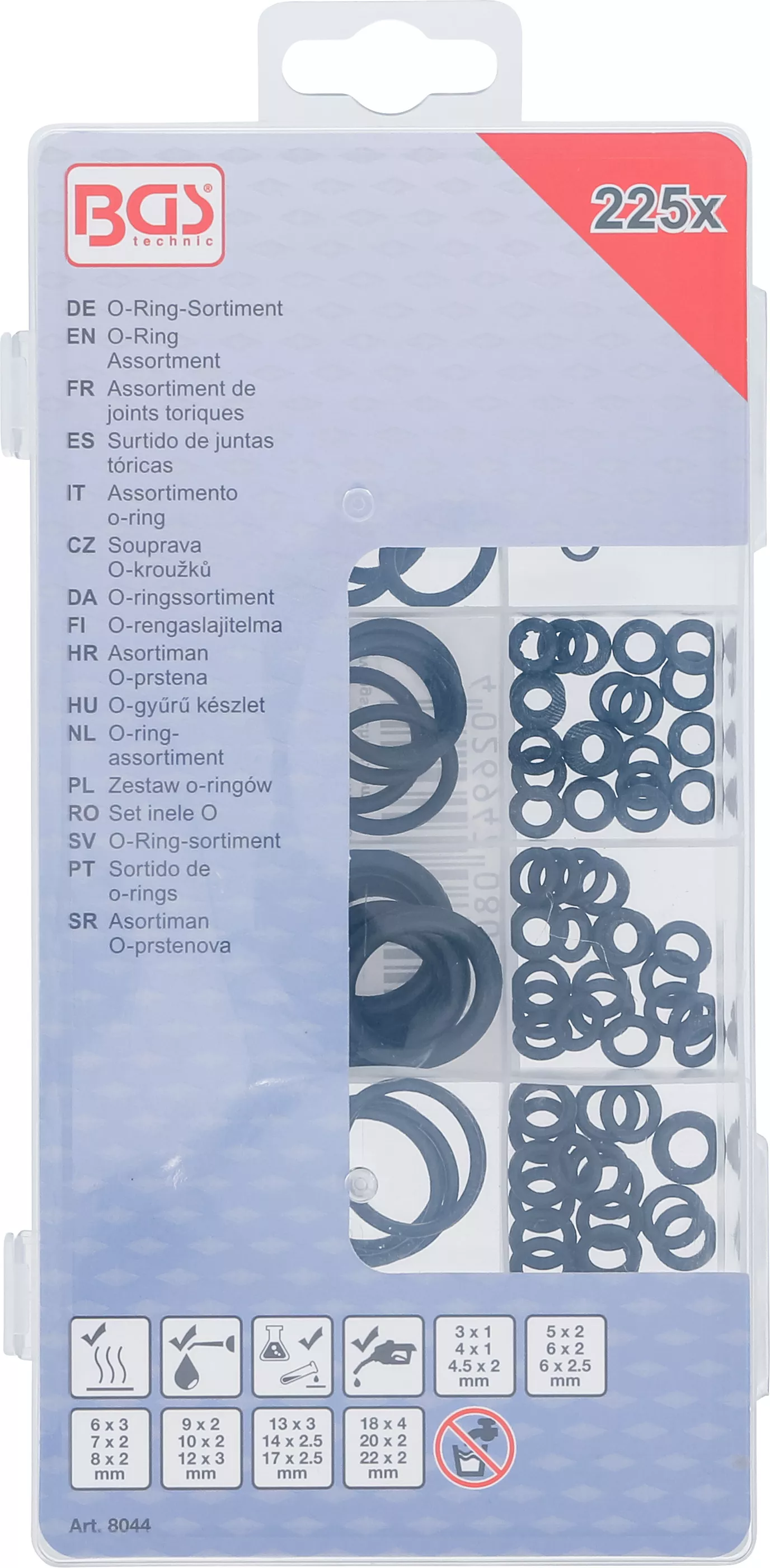 Set inele O | o 3 - 22 mm | 225 piese [3]