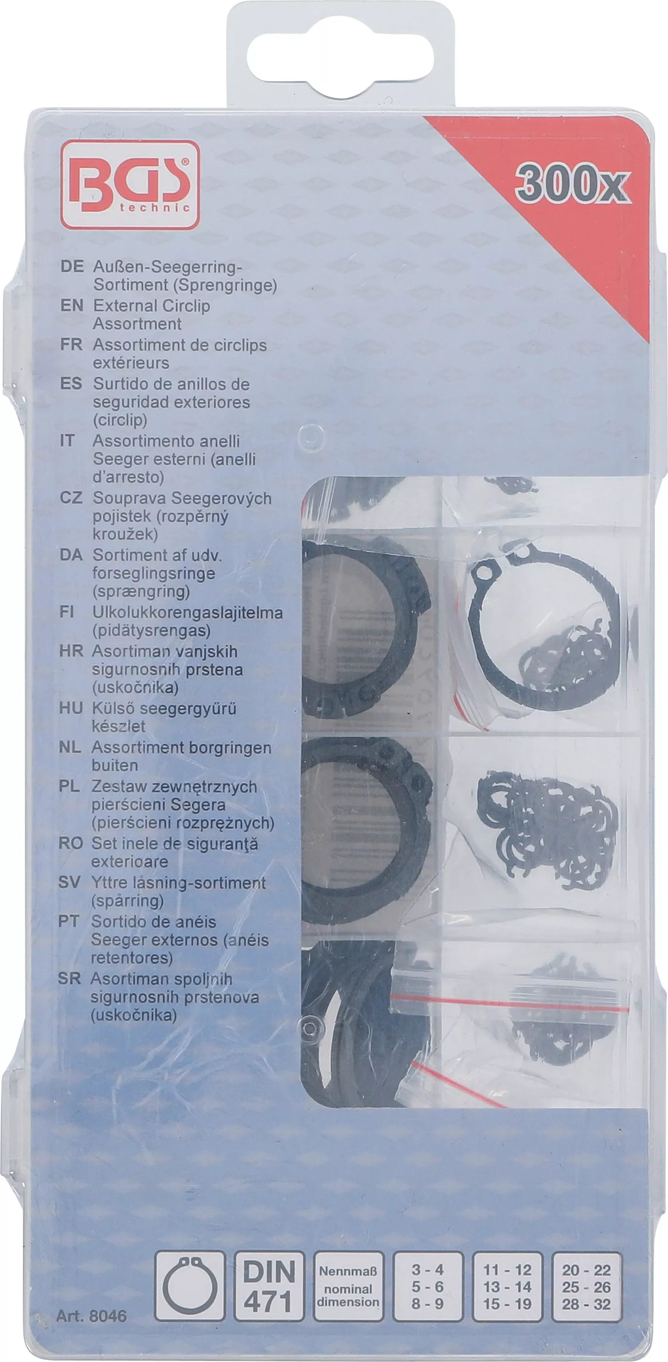 Set inele de siguranta exterioare | o 3 - 32 mm | 300 piese [3]