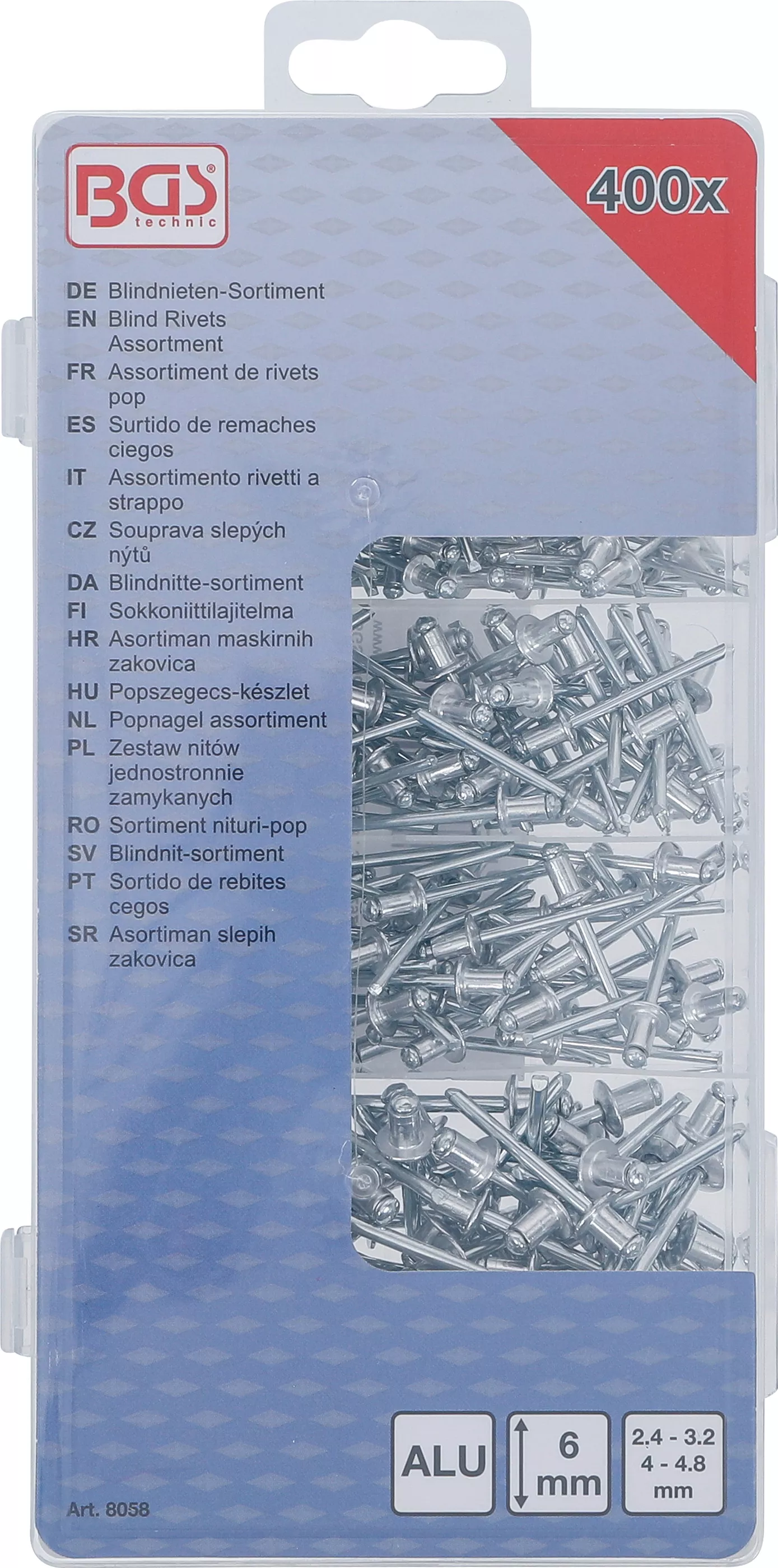 Sortiment nituri-pop | Aluminiu | 2,4 - 4,8 mm | 400 piese [3]