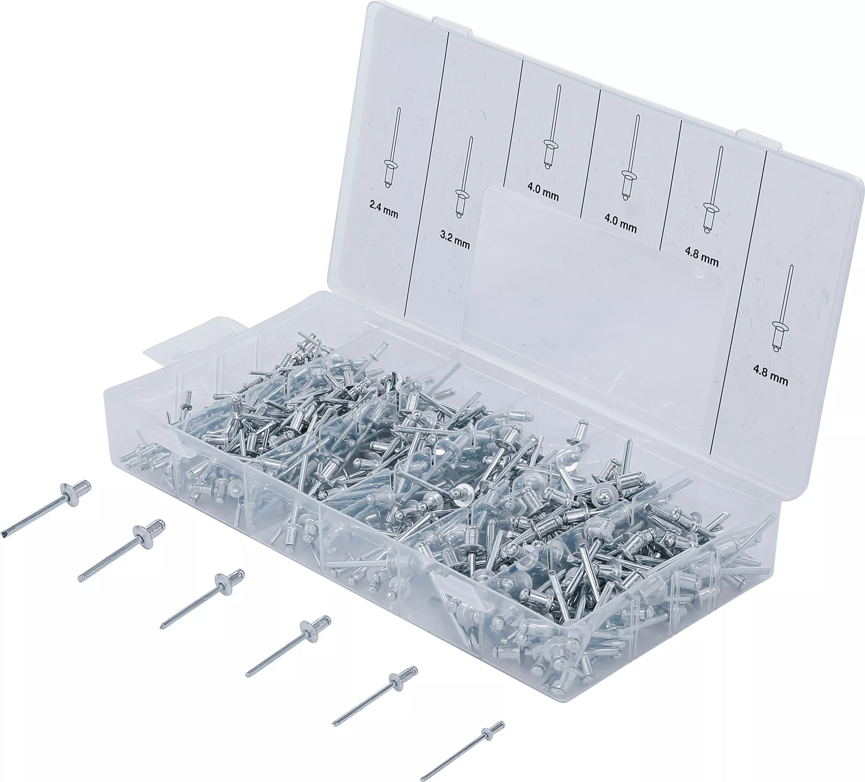 Sortiment nituri-pop | Aluminiu | 2,4 - 4,8 mm | 400 piese [1]