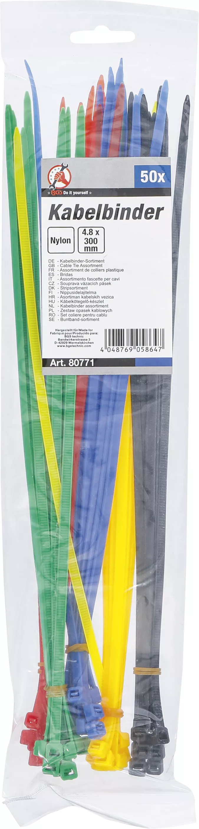 Set coliere pentru cablu | colorat | 4,8 x 300 mm | 50 piese [3]