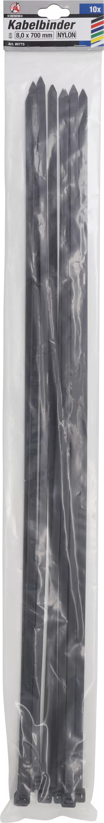 Set coliere pentru cablu | negru | 8,0 x 700 mm | 10 piese [3]