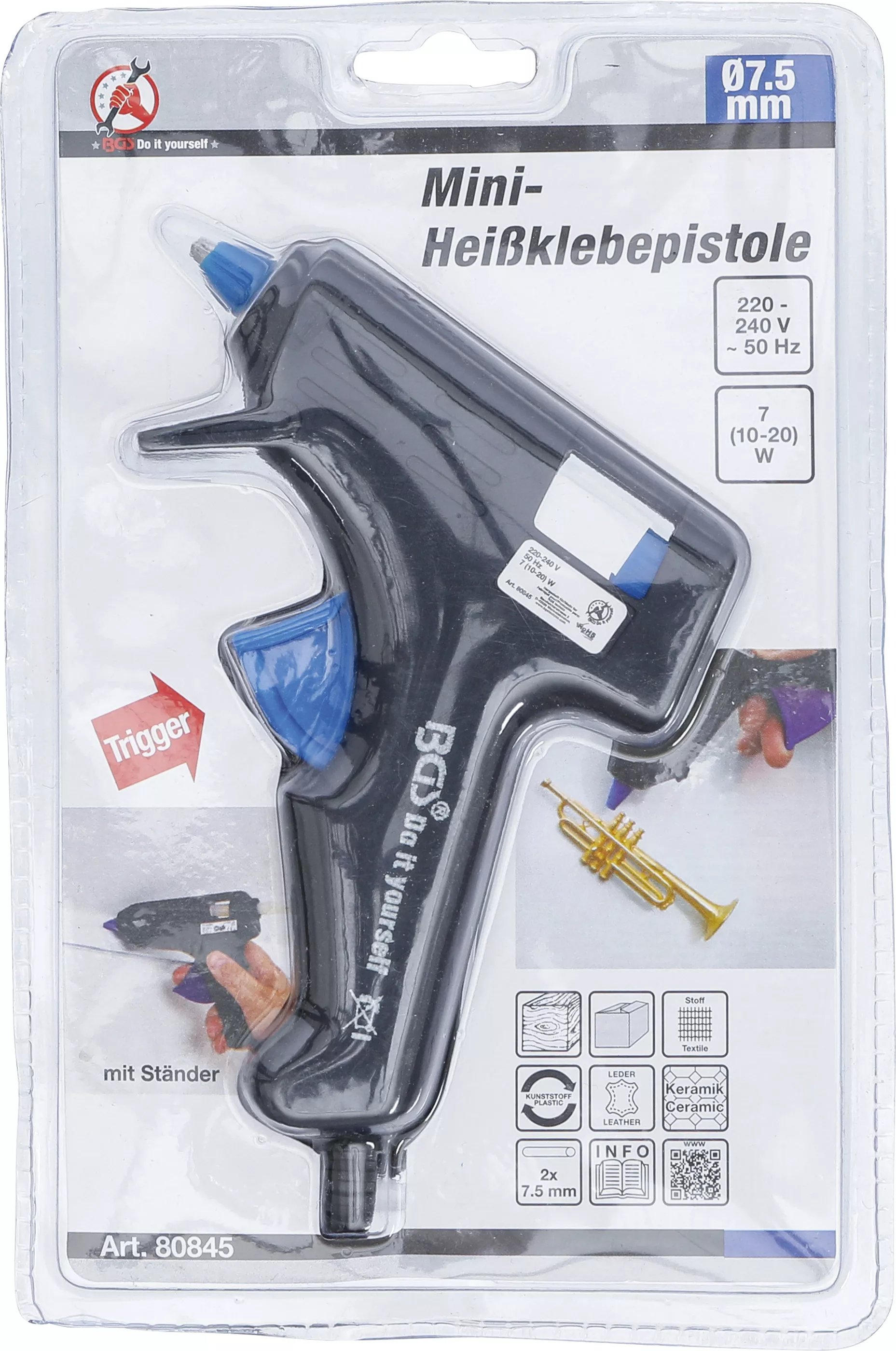 Pistol de lipit la cald Mini | stic adeziv-o 7,5 mm | 7 W [6]