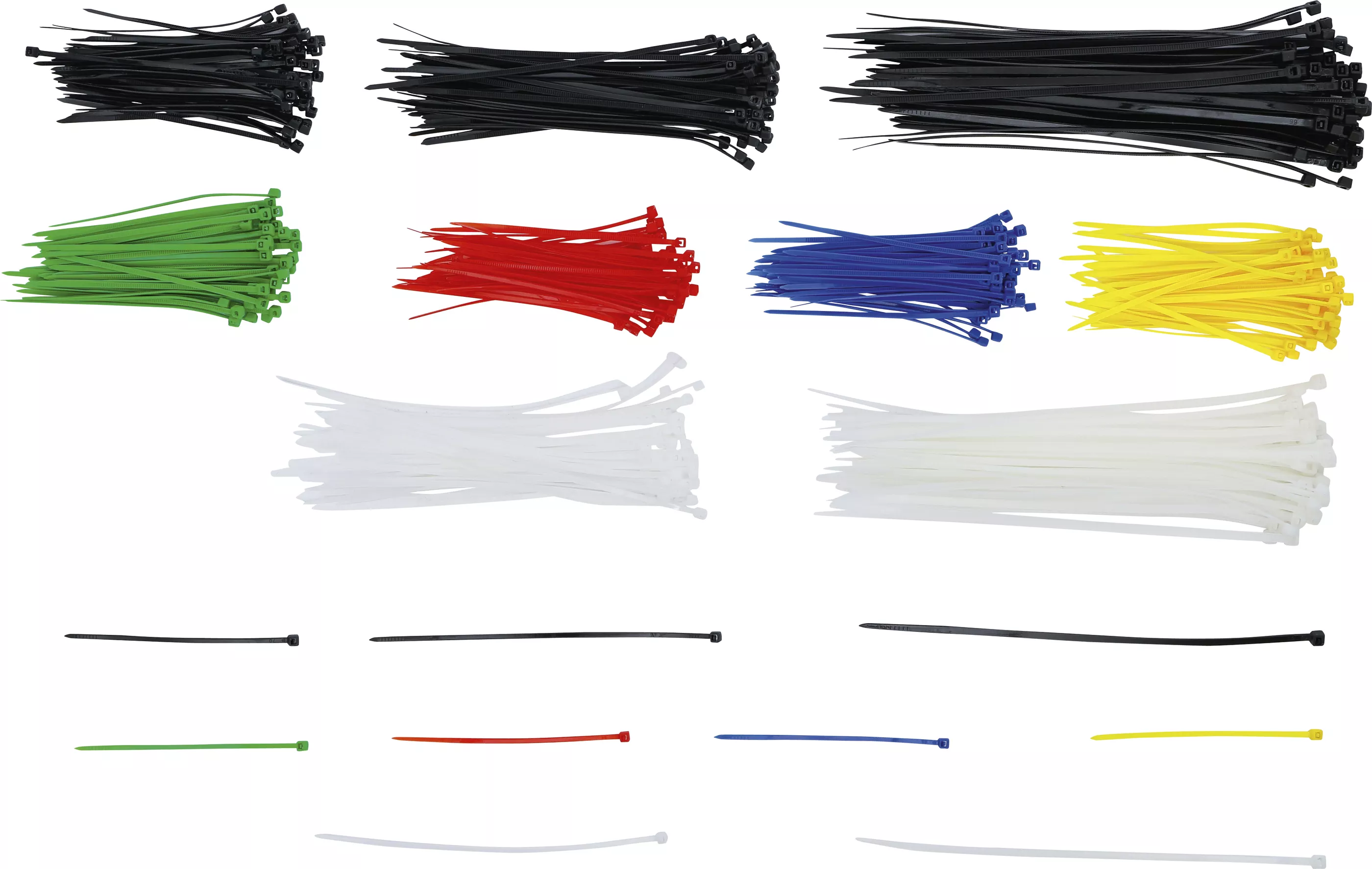 Set coliere pentru cablu | colorat | 100 - 150 - 200 mm | 450 piese [2]