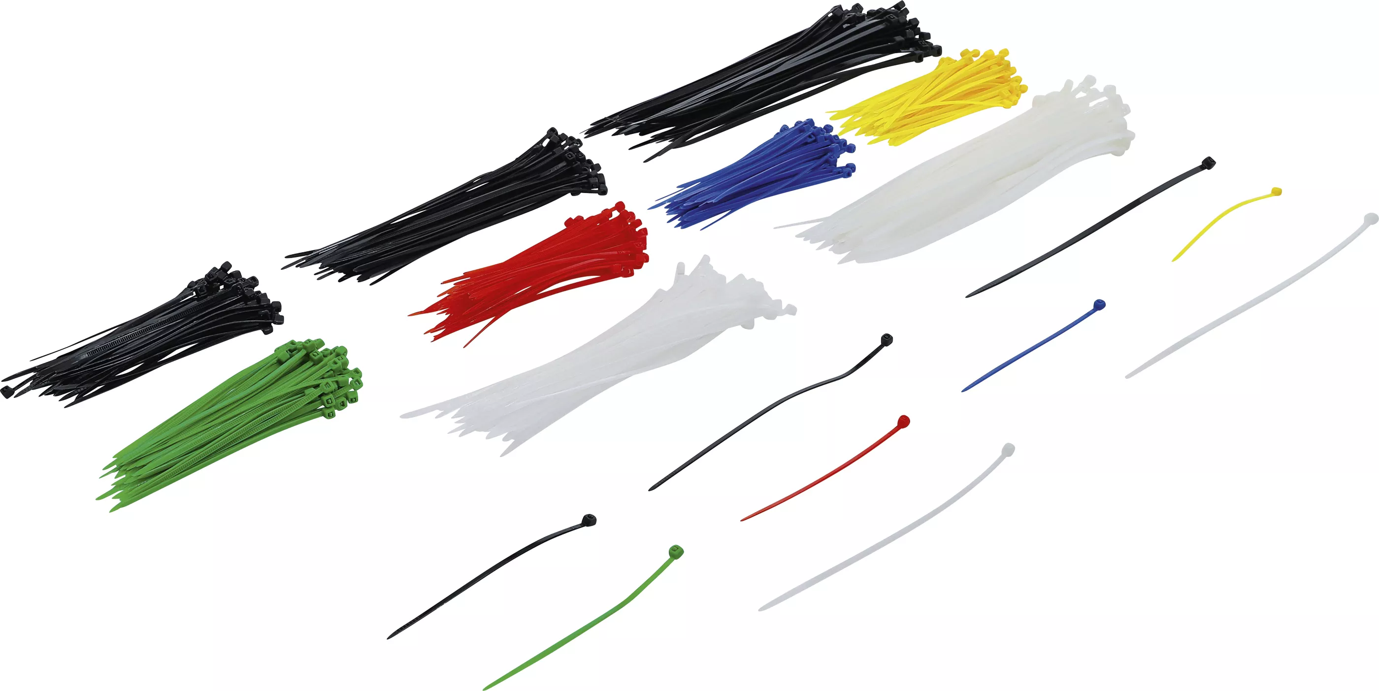 Set coliere pentru cablu | colorat | 100 - 150 - 200 mm | 450 piese [1]
