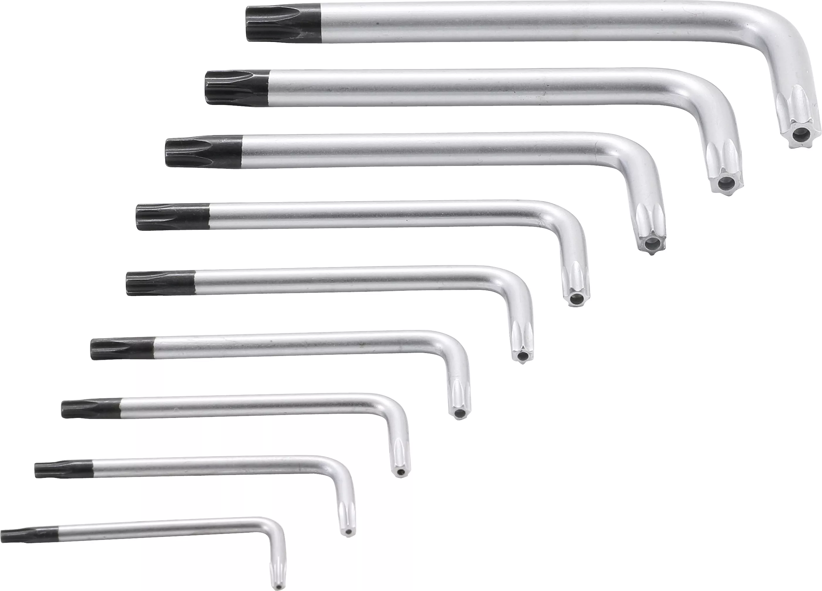 Set chei tip L | scurte | Profil T (pentru Torx) cu gaura T10 - T50 | 9 piese [4]