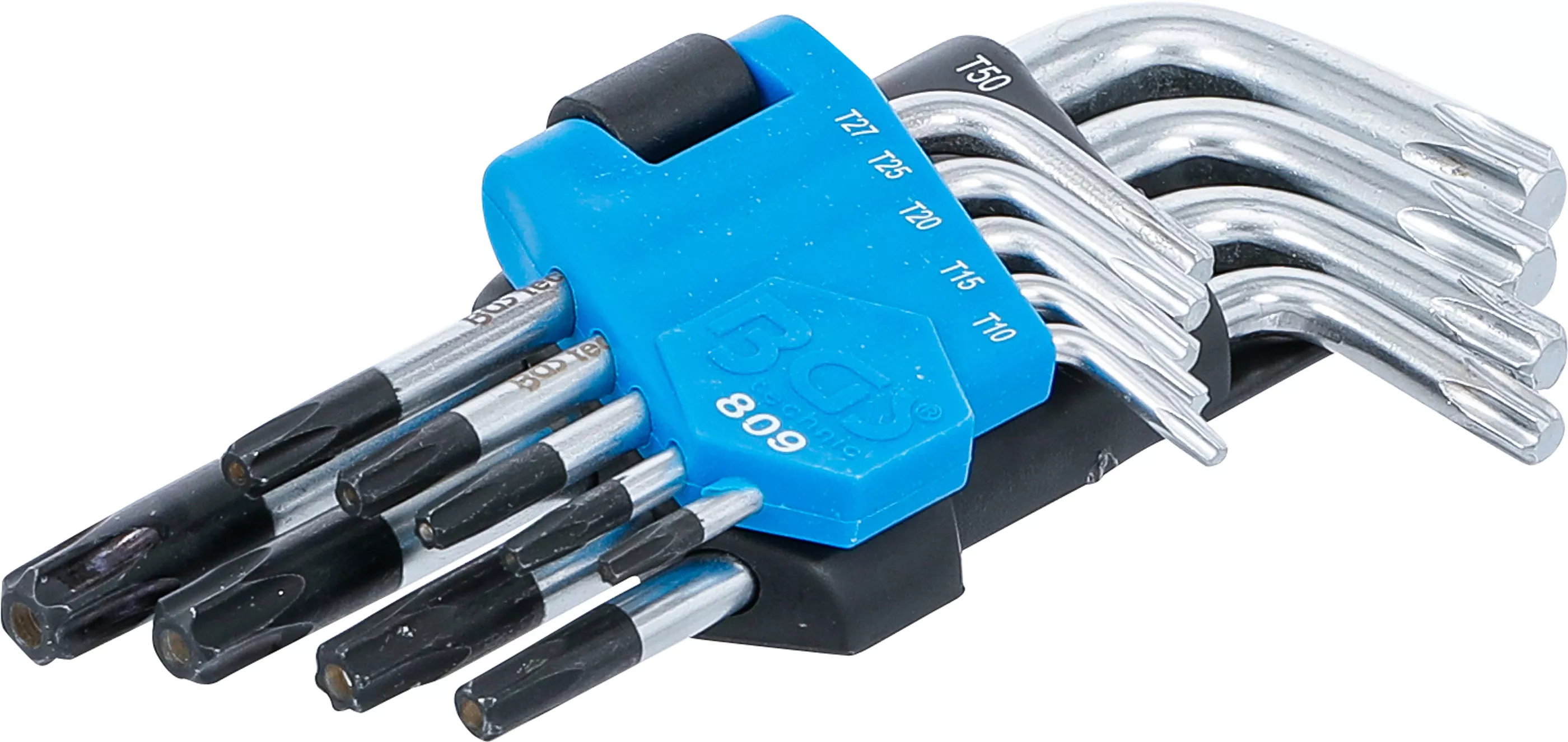 Unelte de mână - Set chei tip L | scurte | Profil T (pentru Torx) cu gaura T10 - T50 | 9 piese