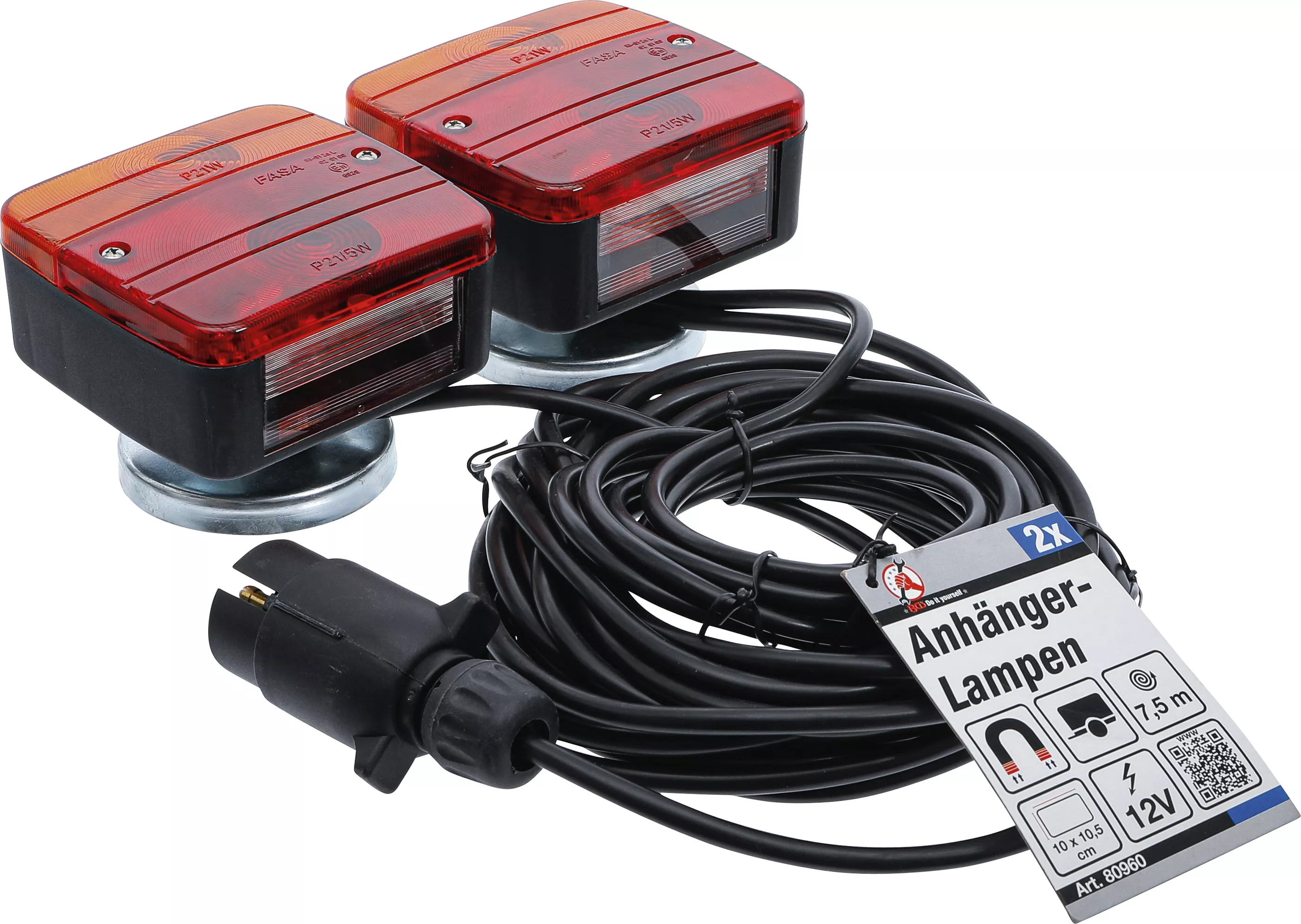 Lampi remorca cu suport magnetic | 2 piese [4]