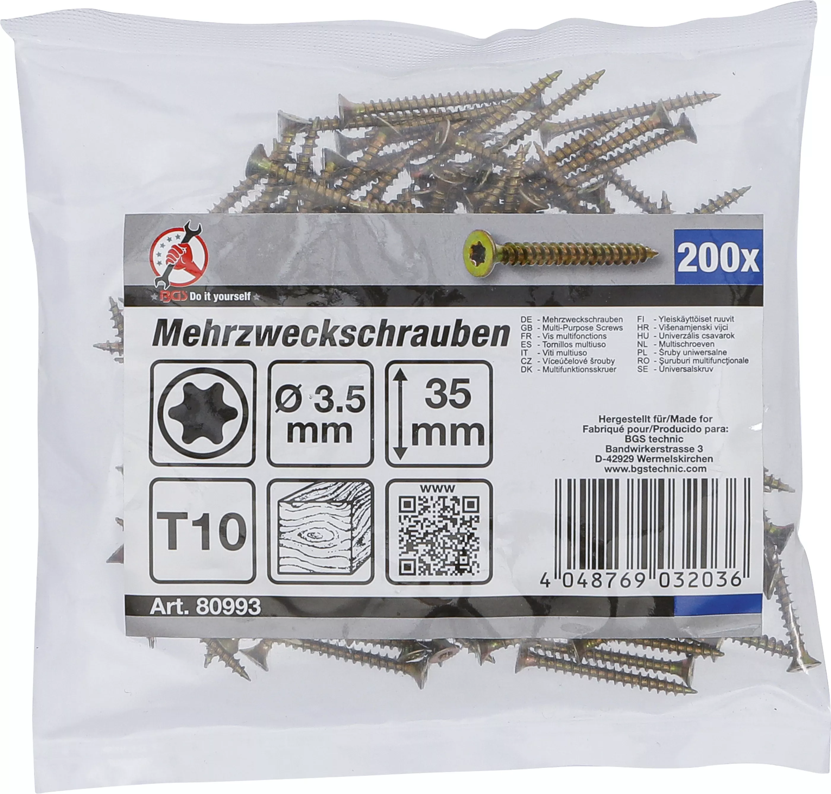 suruburi multifunctionale | Profil T (pentru Torx) T10 | 3,5 x 35 mm | 200 bucati [2]