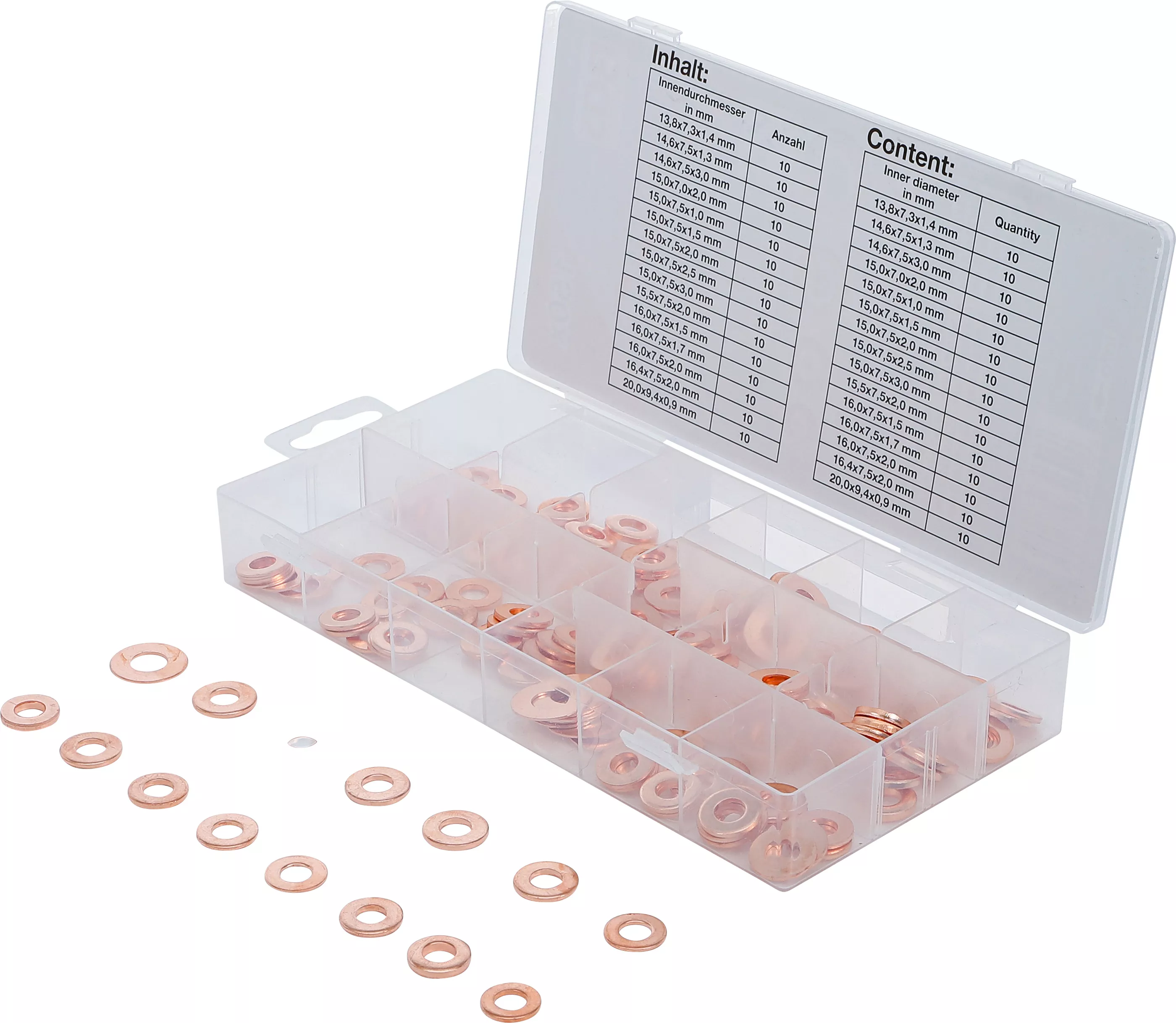 Sortiment inele din cupru injectoare | 150 piese [1]
