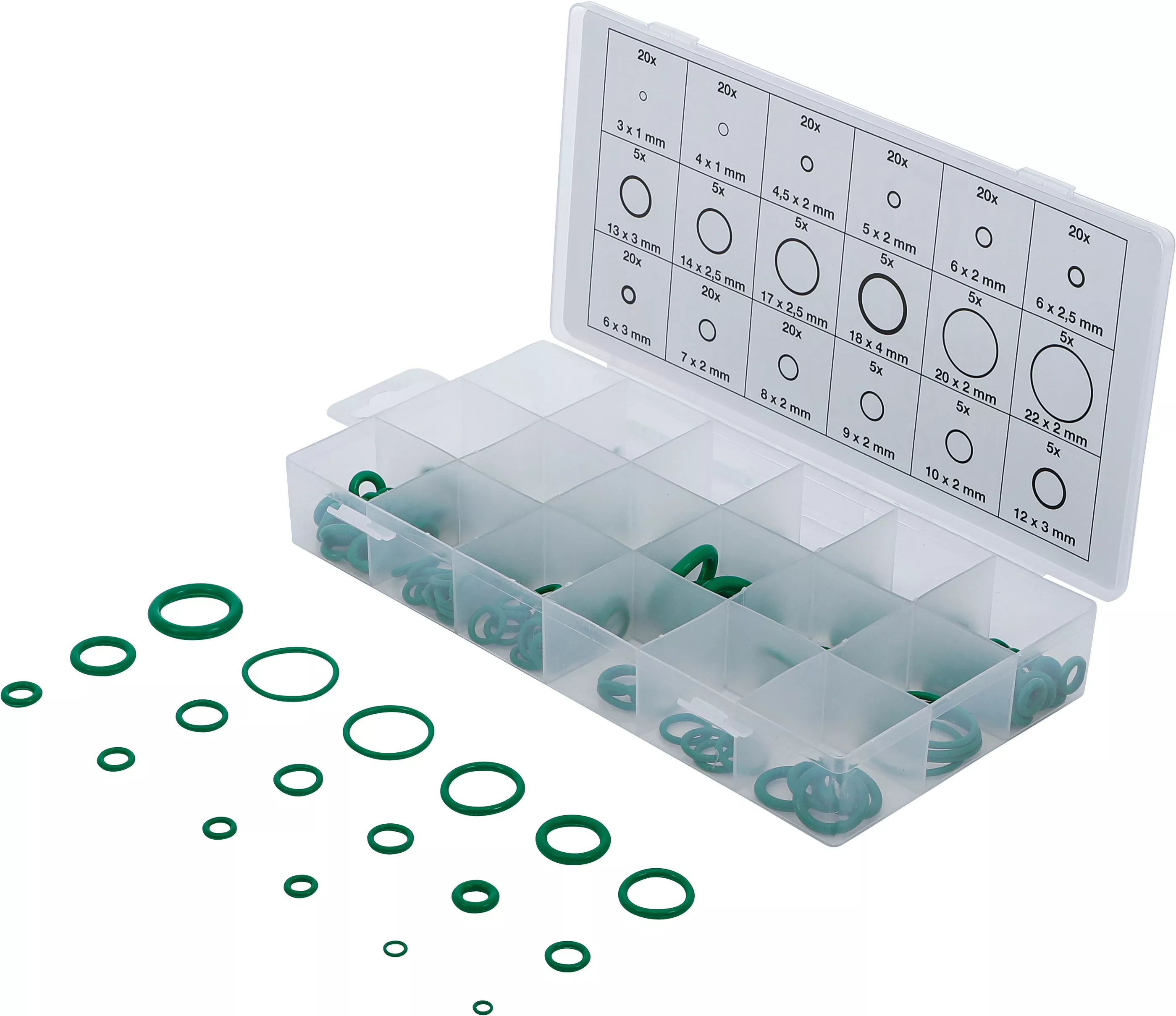 Sortiment inele O | HNBR | o 3 - 22 mm | 225 piese [1]