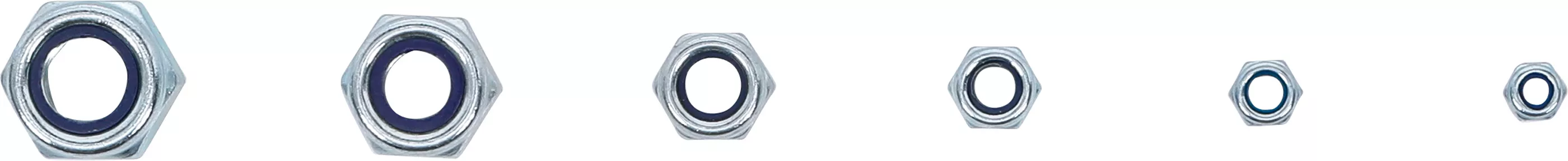 Sortiment piulite hexagonale | cu auto asigurare | 146 piese [2]