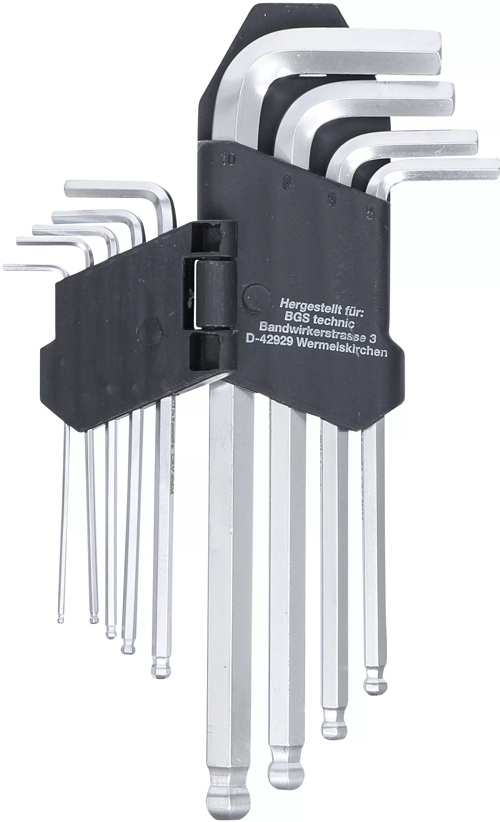 Set chei tip L | hexagon interior / hexagon interior cu cap sferic 1,5 - 10 mm | 9 piese [3]