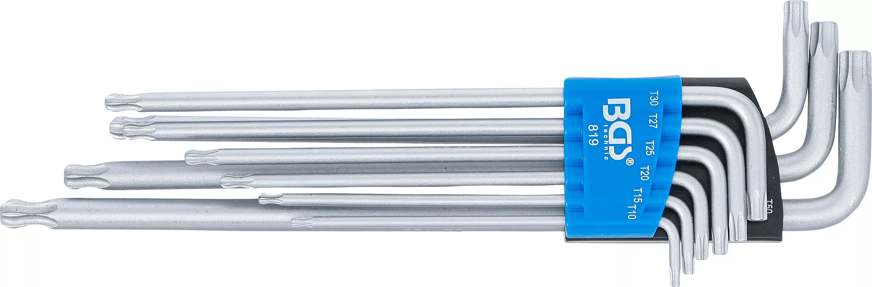 Set chei tip L | extra lung | Profil T (pentru Torx) cu cap sferic T10 - T50 | 9 piese [3]