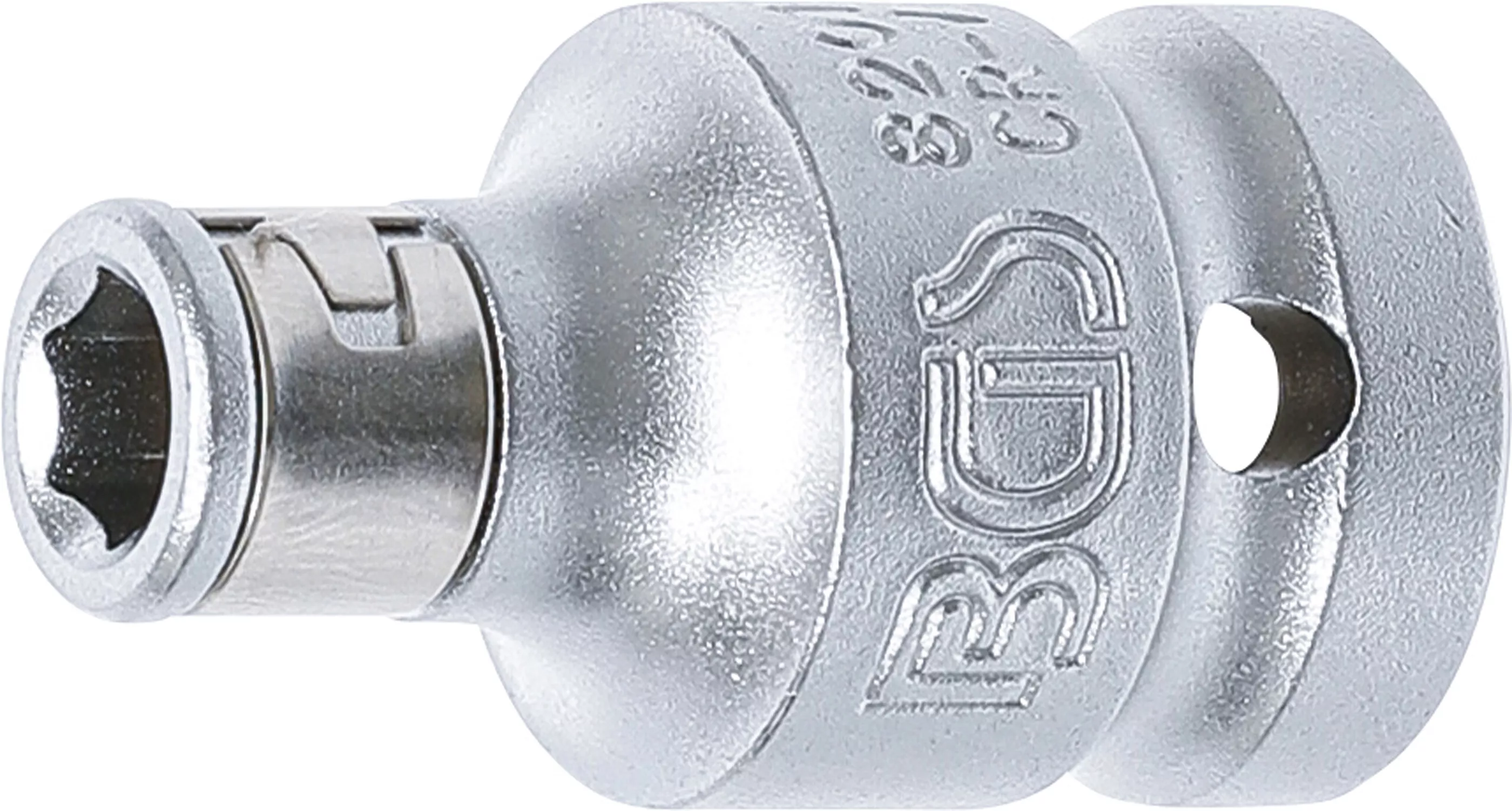 Adaptor biti cu bila de blocare | Patrat interior 12,5 mm (1/2") | Antrenat prin hexagon interior 6,3 mm (1/4") [1]