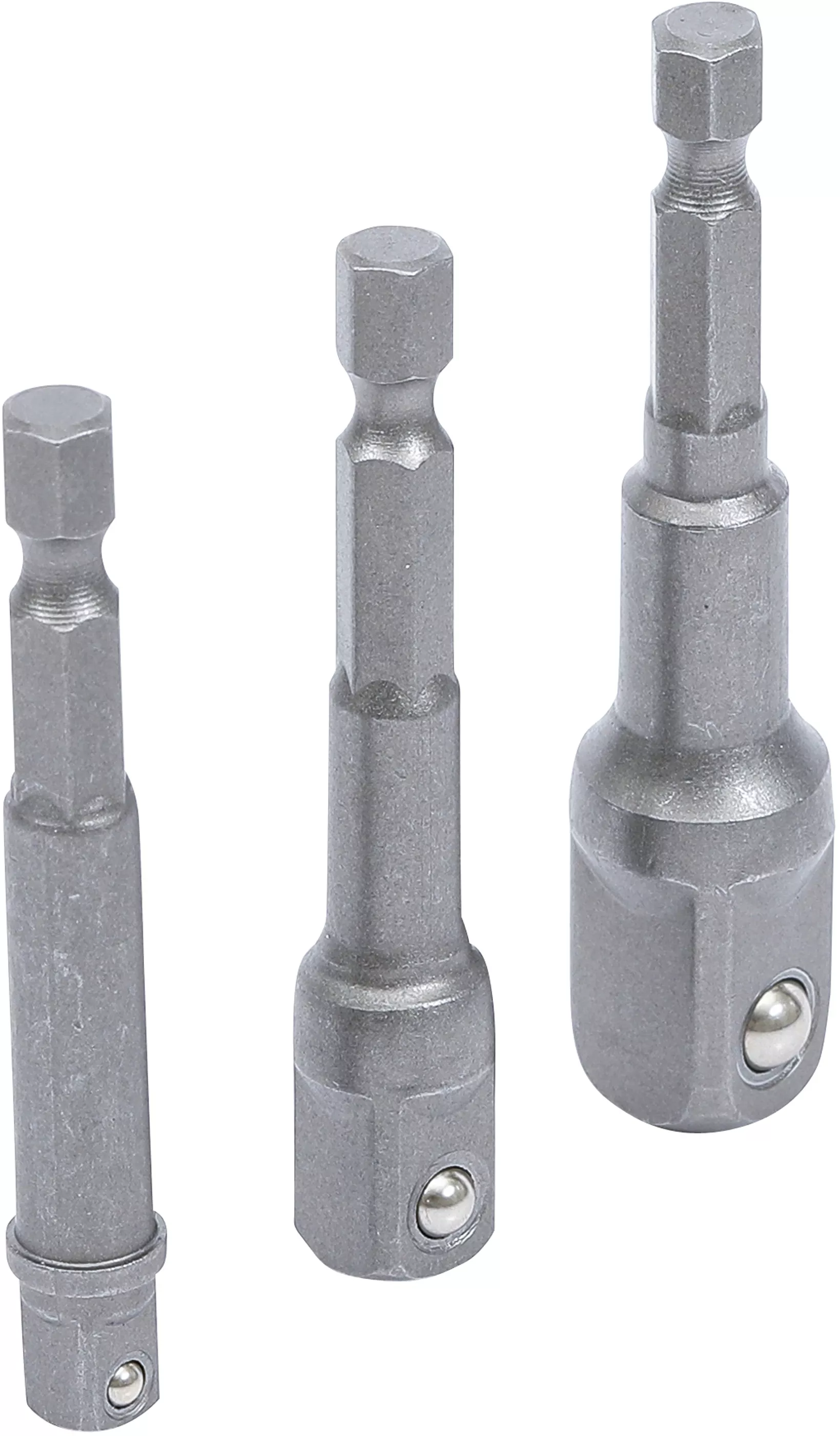 Set adaptoare pentru masini de gaurit | 6,3 mm (1/4") | 6,3 mm (1/4") / 10 mm (3/8") / 12,5 mm (1/2") | 3 piese [1]