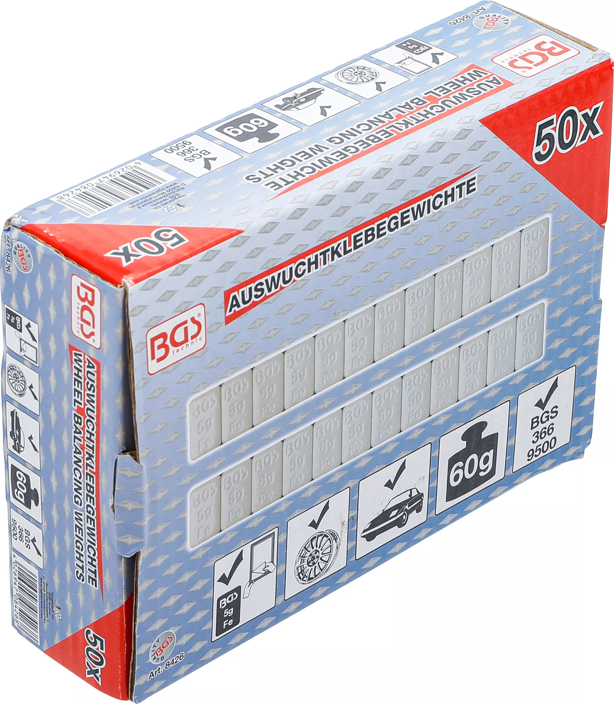 Adeziv greutati echilibrare | 12 x 5 g | 50 piese [3]