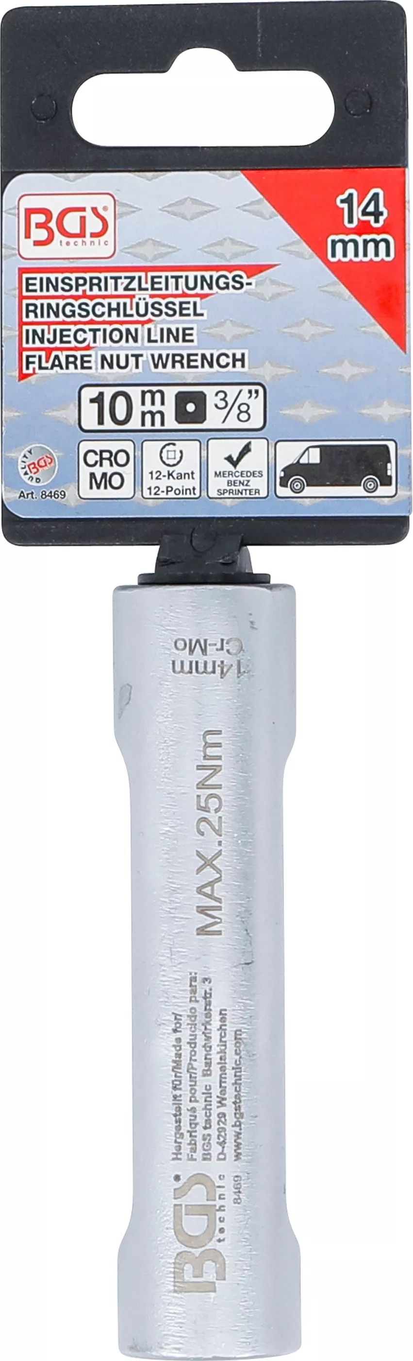 Cheie speciala pentru conductele de injectie | pentru Mercedes-Benz | 10 mm (3/8") | 14 mm [4]