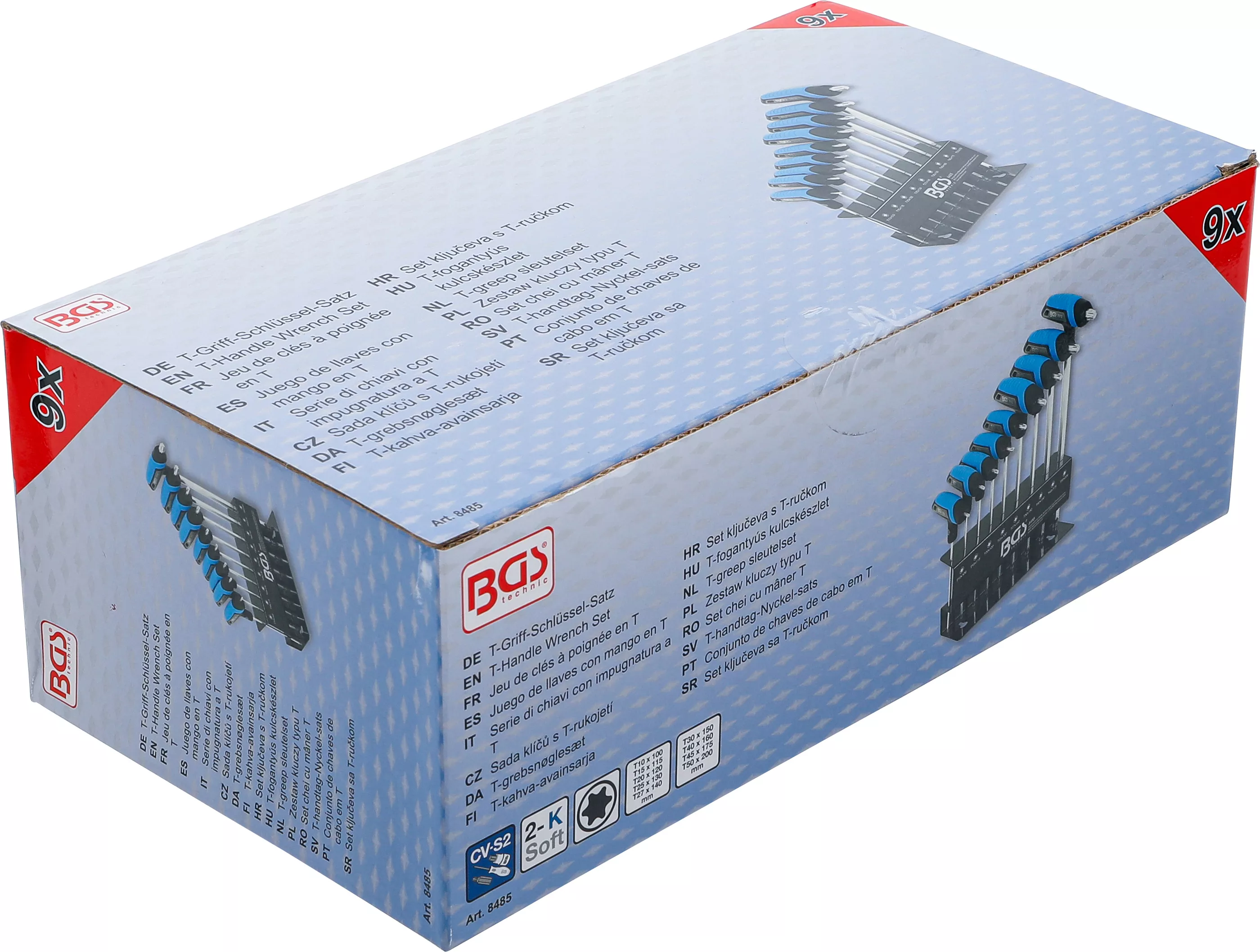 Set chei cu maner T | Profil T (pentru Torx) T10 - T50 | 9 piese [4]