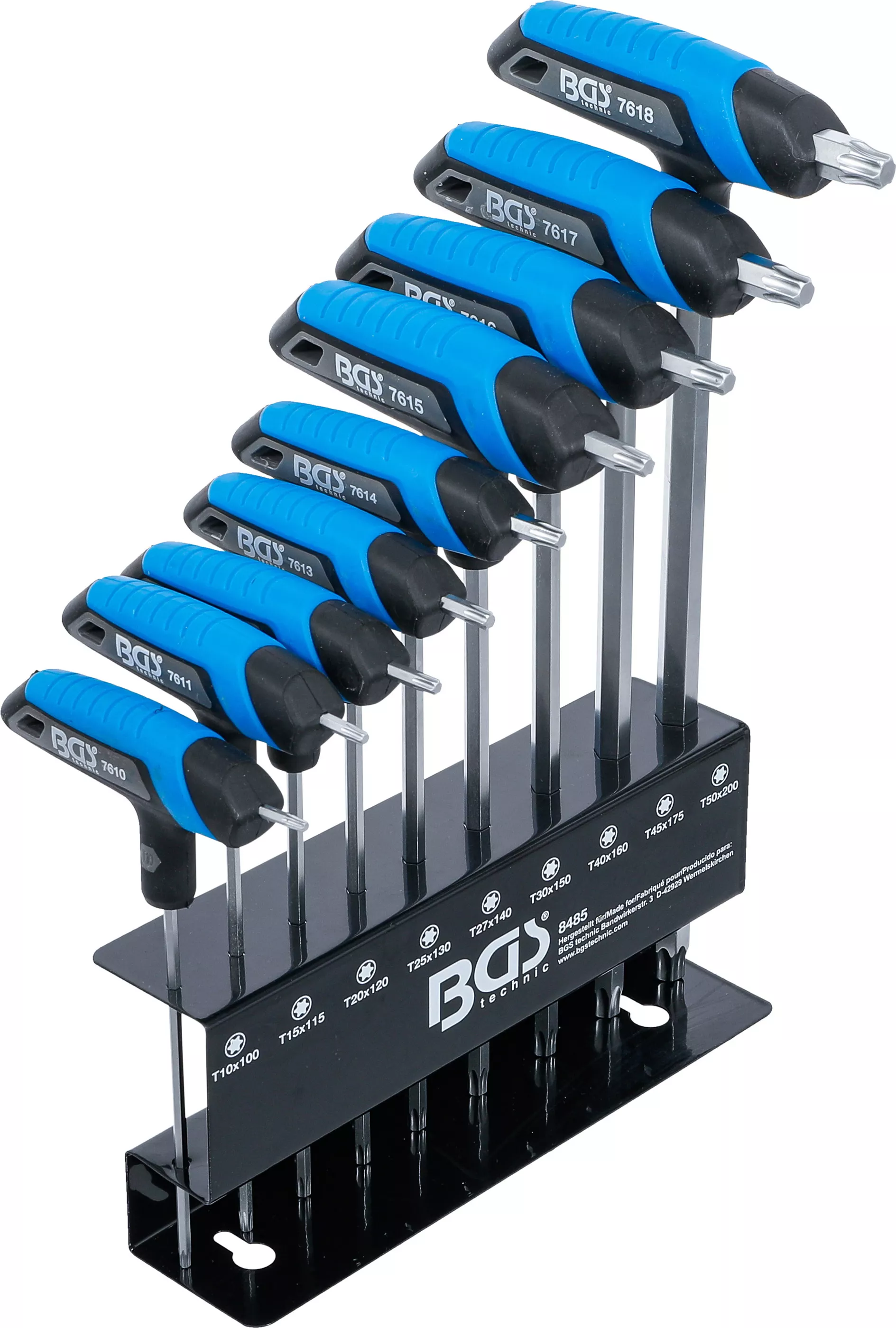 Unelte de mână - Set chei cu maner T | Profil T (pentru Torx) T10 - T50 | 9 piese