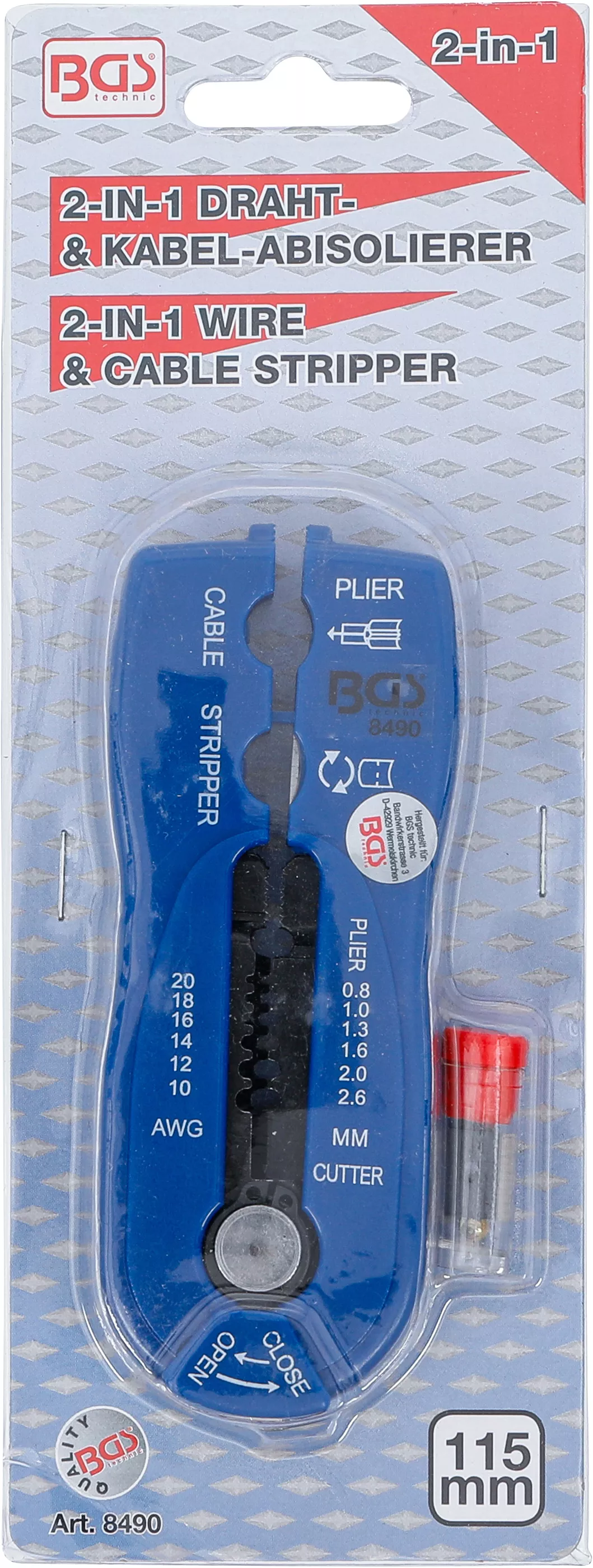 Dezizolator fir/cablu "2-IN-1" | 0,8 - 2,6 mm [4]