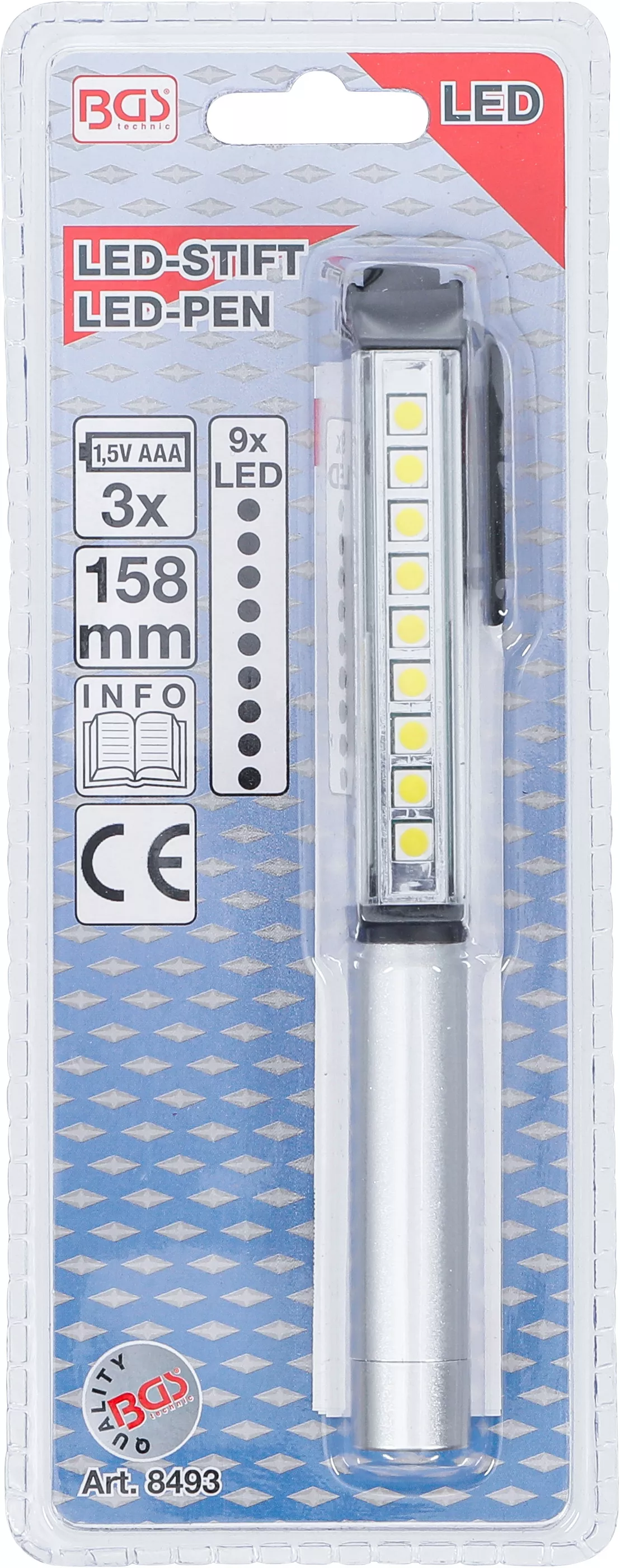Lampa LED tip stilou din aluminiu cu 9 LED-uri [4]